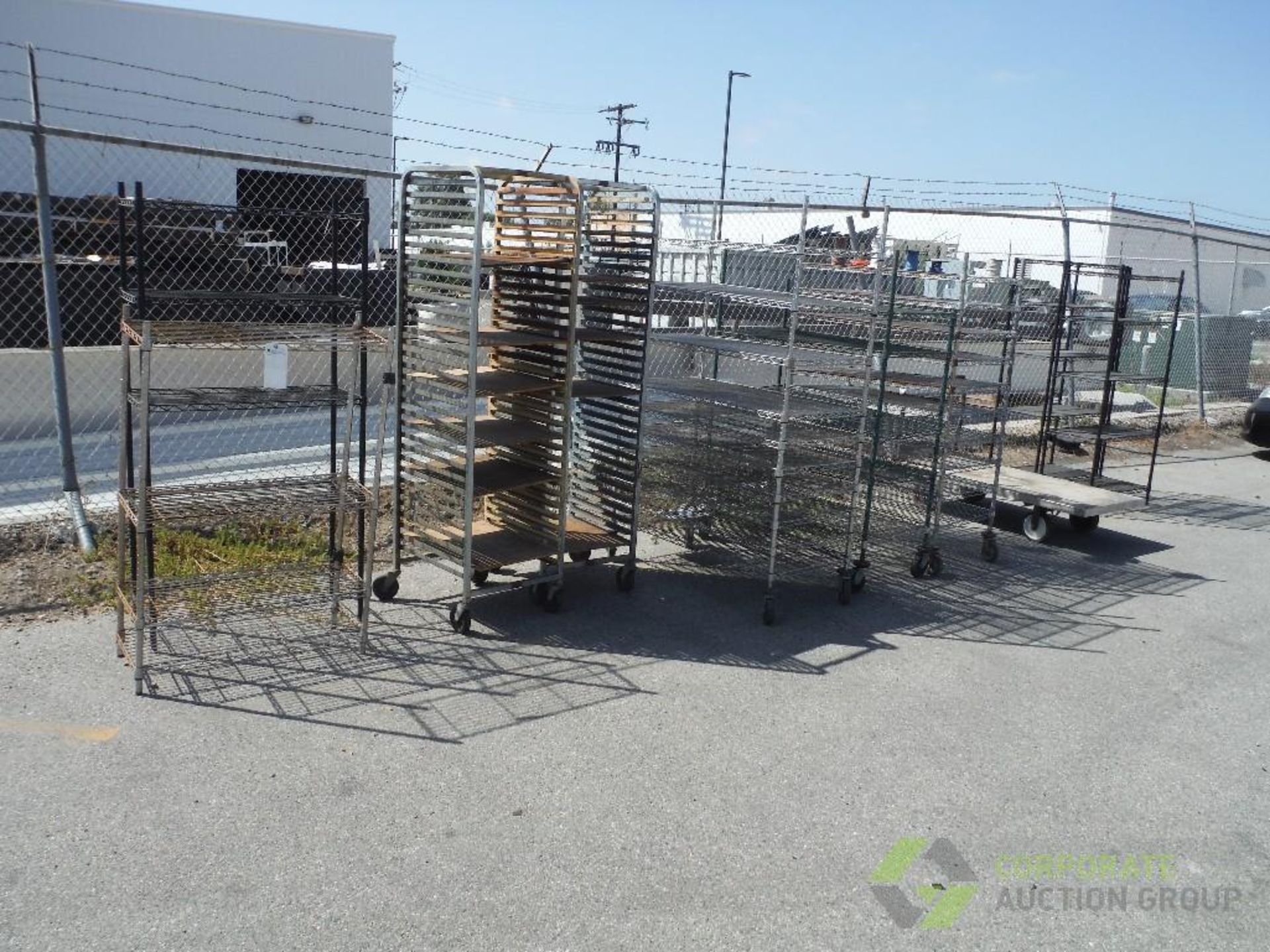 Assorted metro wire racks, bakery racks, carts (LOT)