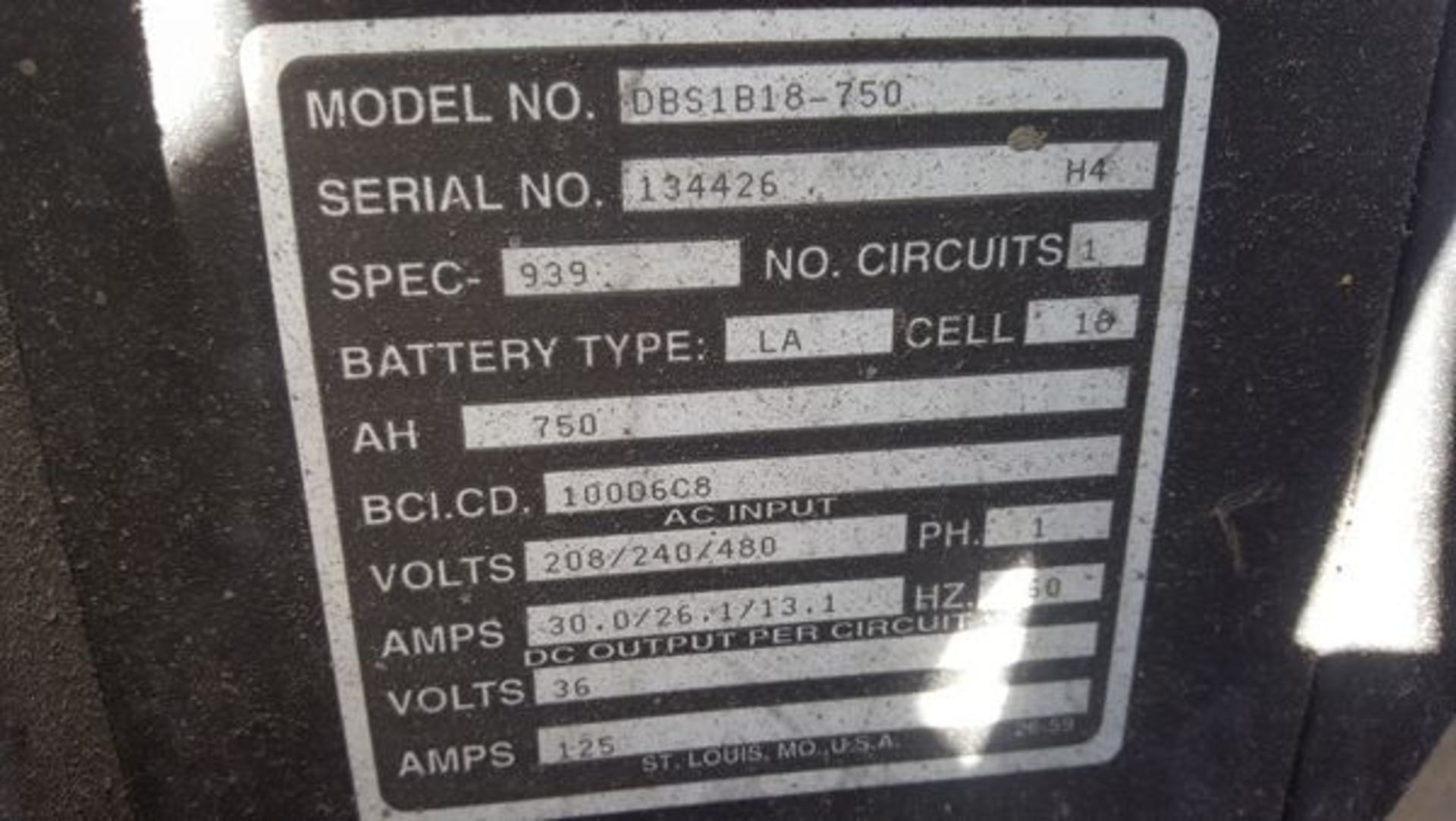 Douglas 36 volt battery charger, Model DBS1B16-750 - Image 5 of 6
