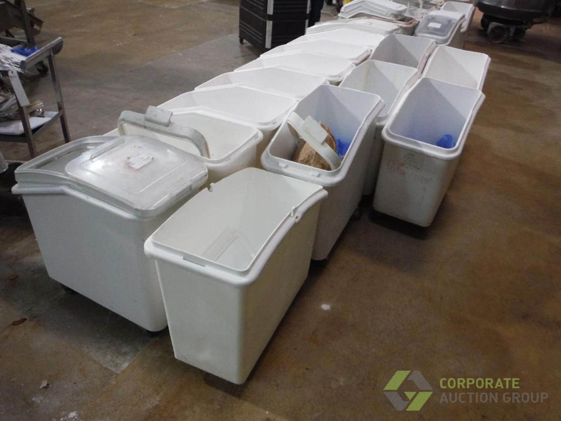 (14) plastic ingredient bins, 27 in. long x 13 in. wide x 22 in. tall (LOT) - Image 3 of 3
