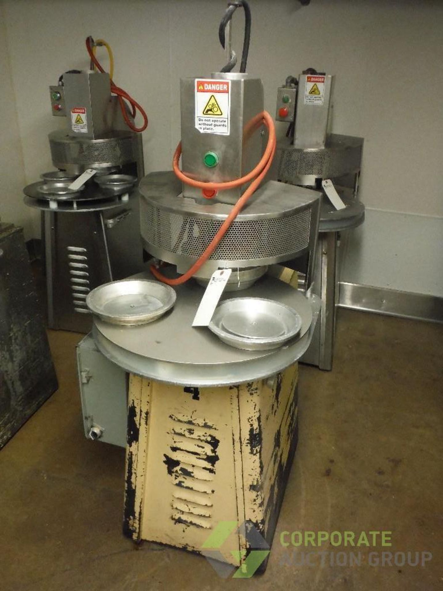 3 plate rotary pie press, 8 in.