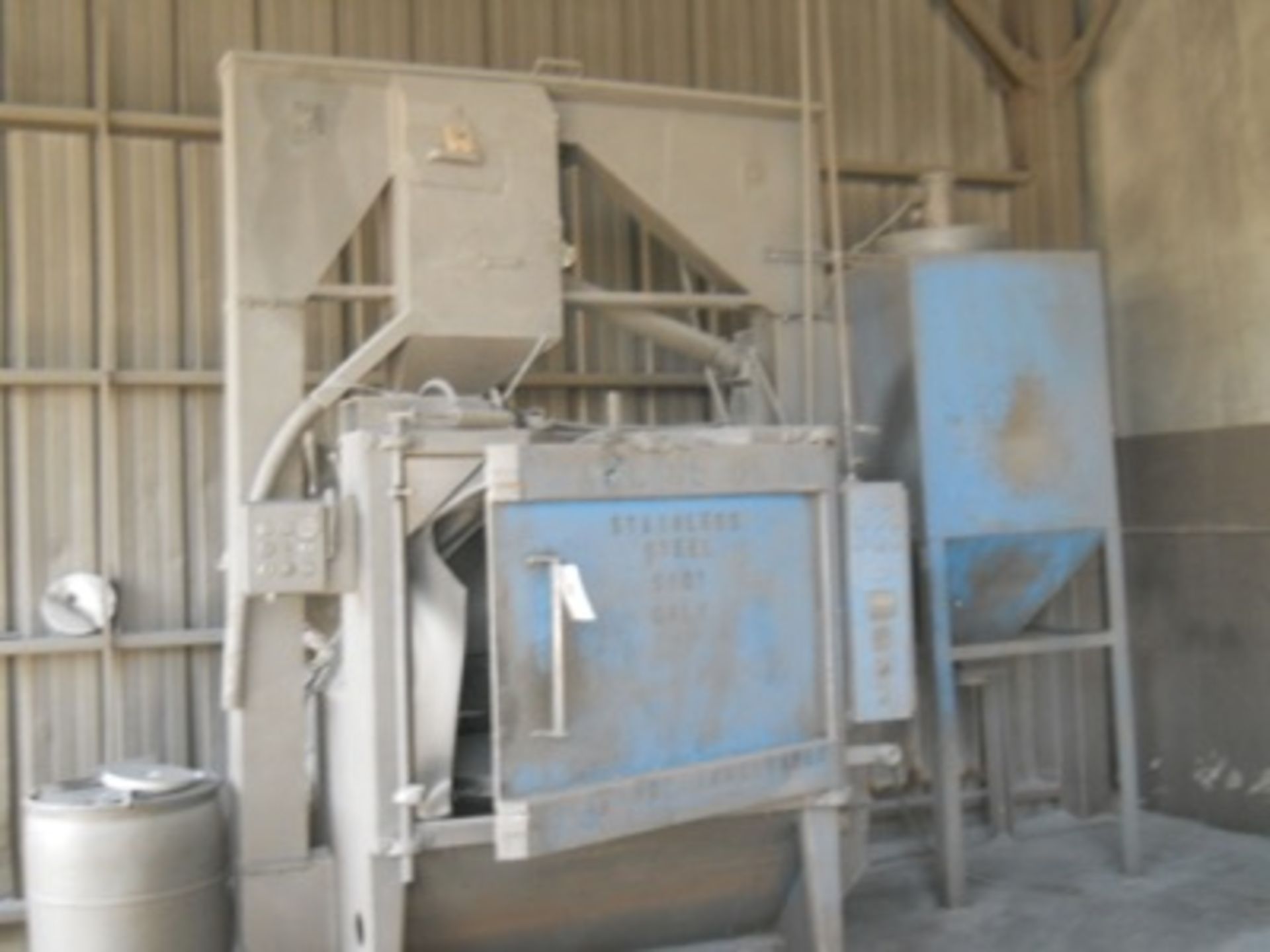 Goff mod. 48TB, 48" Table, 15hp Shot Blast Machine Foundry Duty Type w/ Side Dust Collector; S/N n/