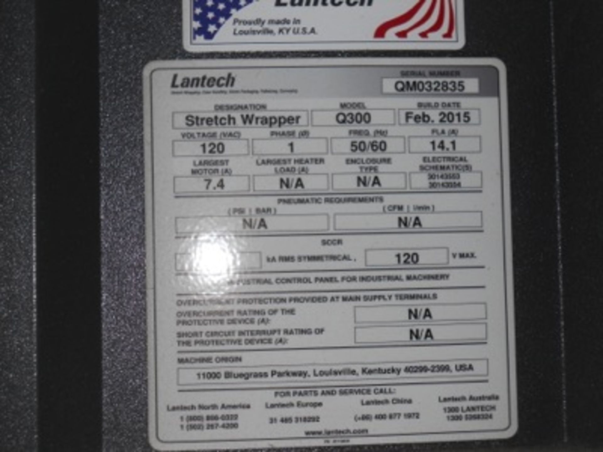 (2015) Lantech mod. Q300 Var. Spd. Auto Pallet - Image 4 of 4