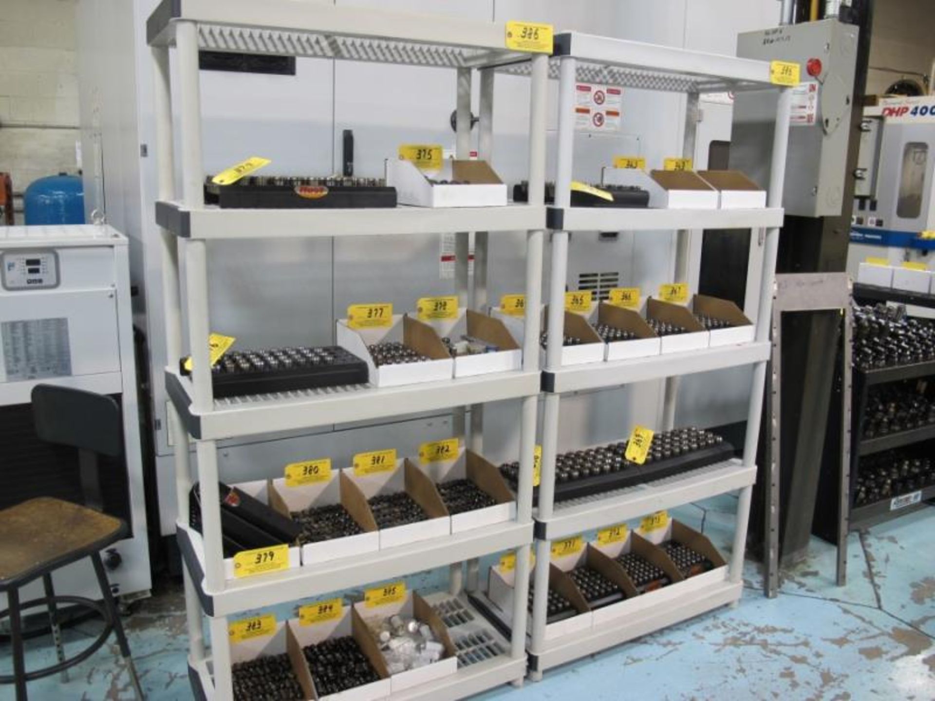 (2) Sections Plastic Shelving