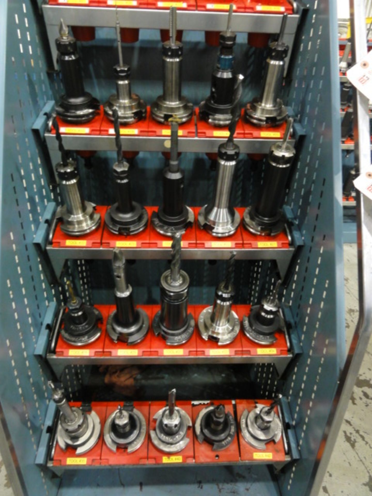 Lot of (20) CAT 50 Bolt In and Collet Style Tool Holders w/ Associated Tooling to Include: Facers,