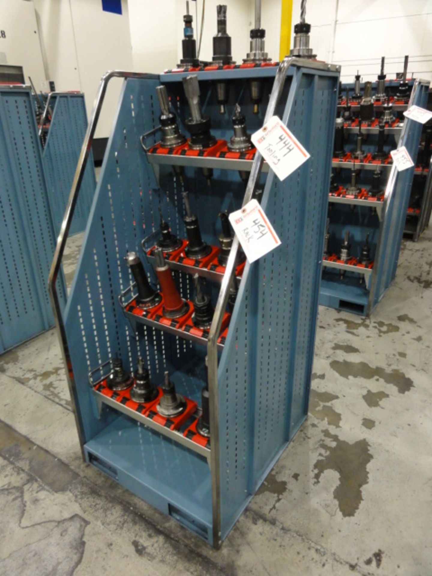 Stationary Adjustable Shelf CAT 50 Tool Racks w/ Forklift Mounts, Delayed Delivery Upon Removal of - Image 2 of 2