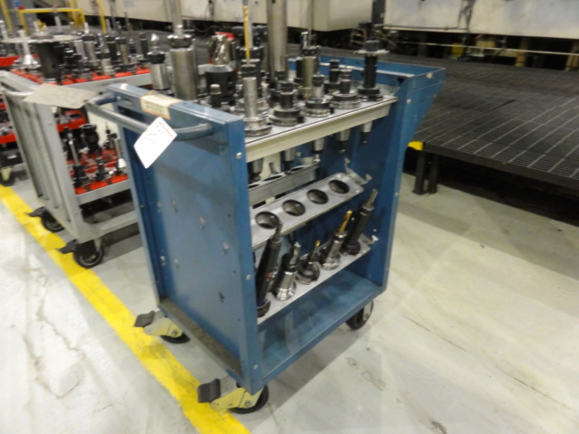 Stanley Vidmar CAT 50 Tool Holding Cart w/ 40-Tool Holding Slots, Working Shelf - Image 2 of 2