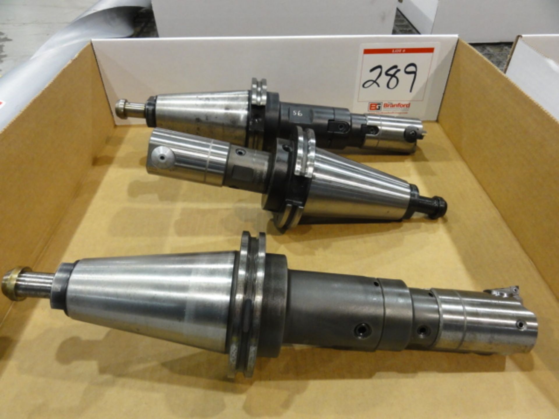 Lot of (3) CAT 50 Tool Holders w/ Seco Model 78040 Carbide Insert Micro Balancing Boring Heads - Image 2 of 2
