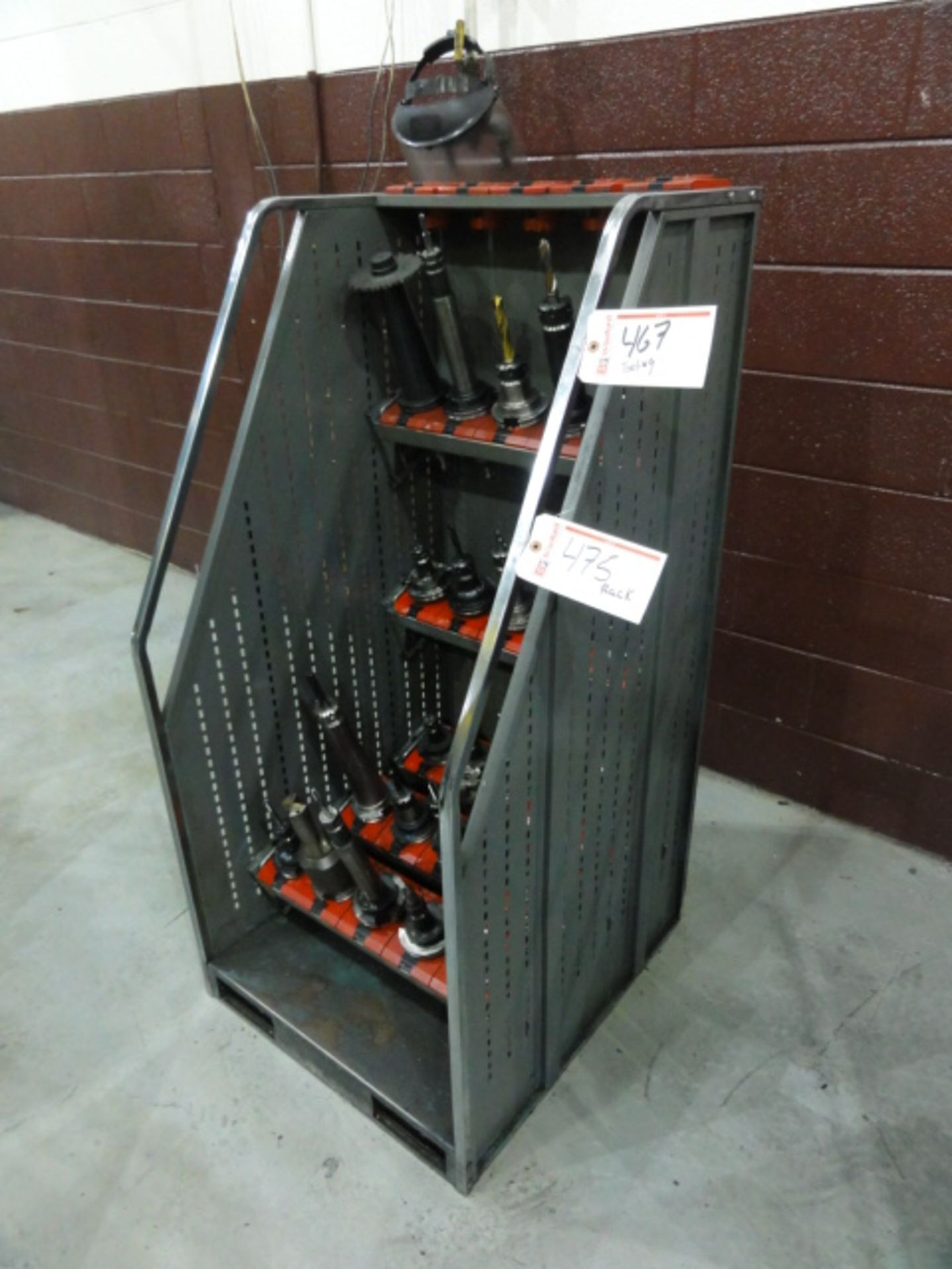 Stationary Adjustable Shelf CAT 50 Tool Racks w/ Forklift Mounts, Delayed Delivery Upon Removal of - Image 2 of 2