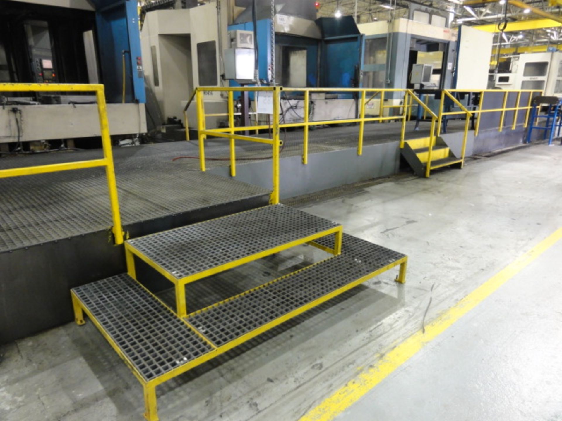 Operator Platform Approx. Size 40' x 10' w/ Anti Skid Grated Decking, (5) Staircases, Associated