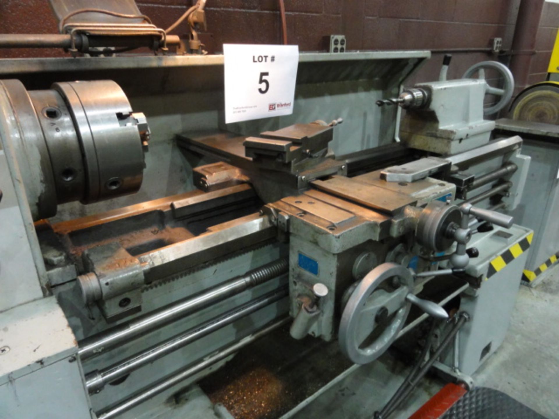 Kingston Engine Lathe Model J.C6236, w/ 50" Table, Power Feed, Center, 8" 3-Jaw Chuck, Foot Brake, - Image 2 of 5