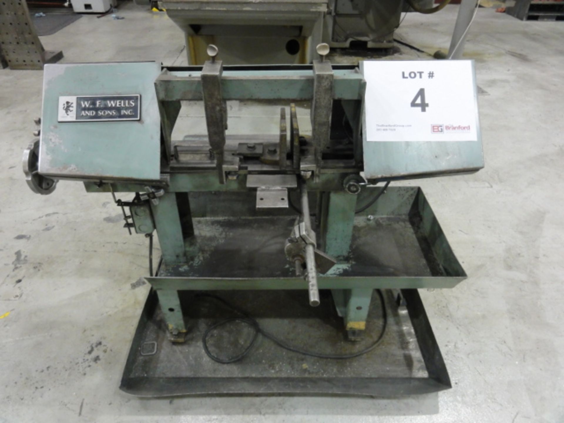 W.F.Wells & Son Continuous Blade Metal Cutting Horizontal Band Saw, Model A-7, S/N 745544, Machine #