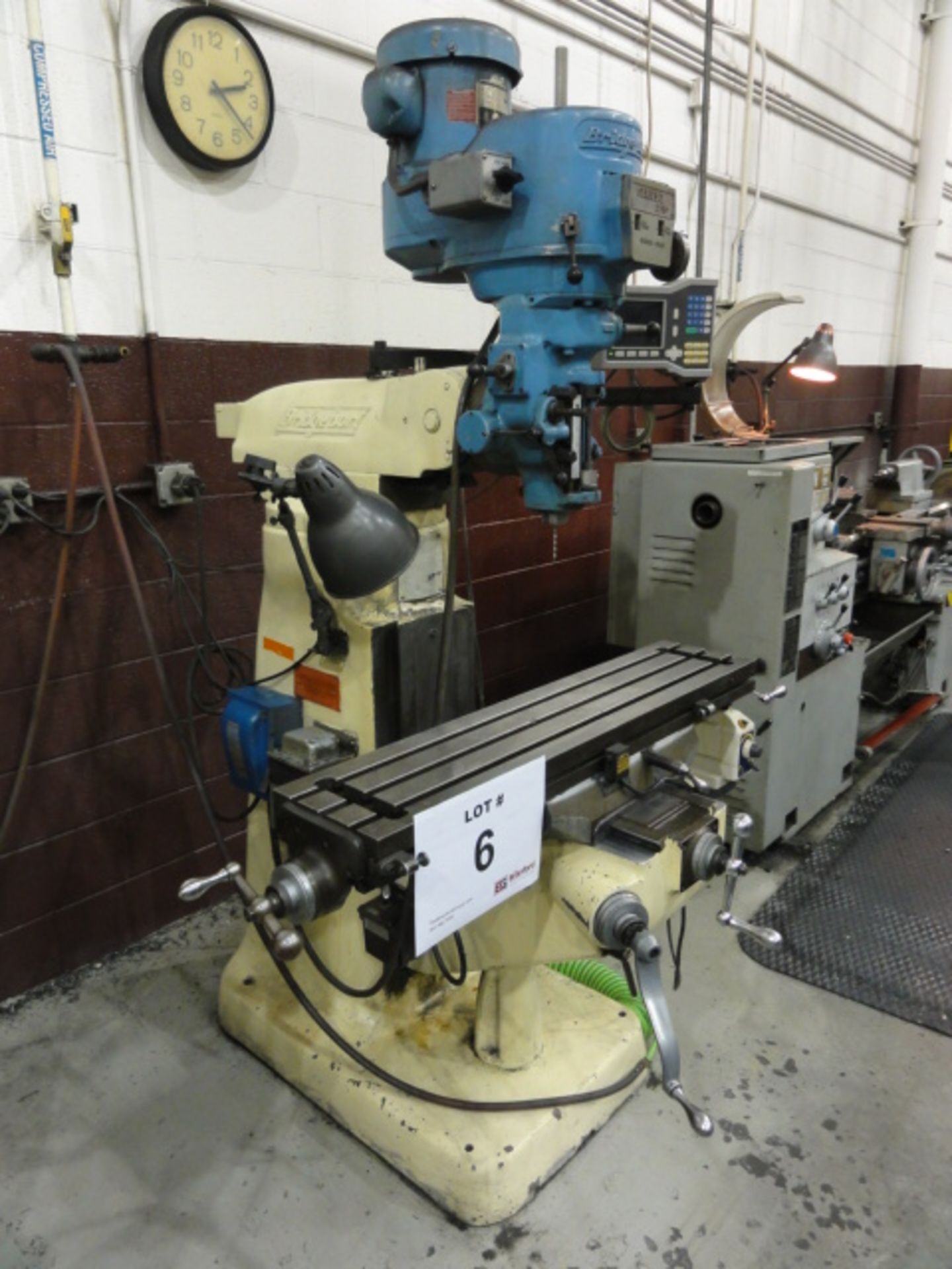 Bridgeport 2-HP Milling Machine, w/ Power Feed, 42" T-Slot Table, Acu-Rite Digital XY Readout, S/N - Image 3 of 5