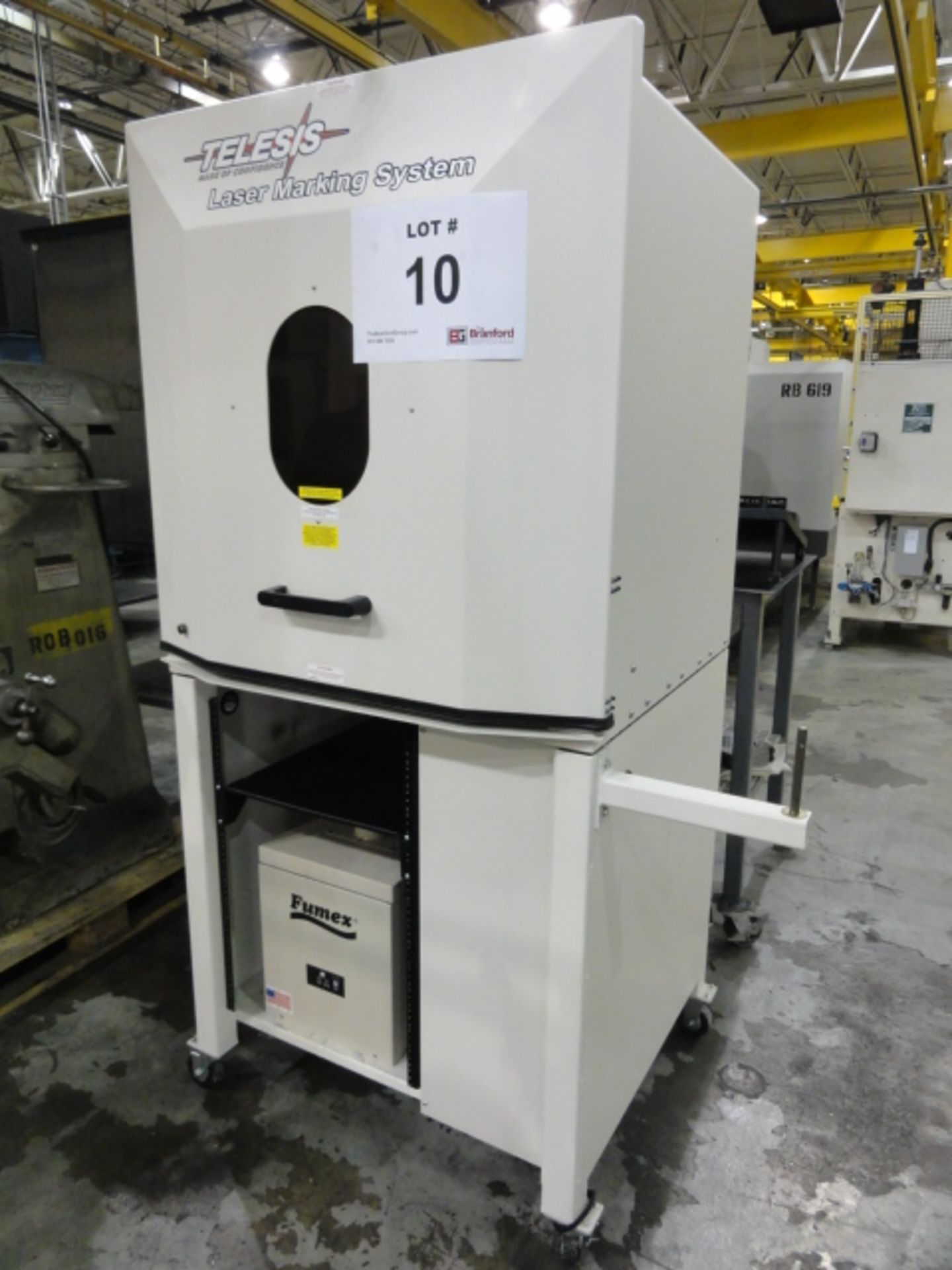 2015 Telesis Technologies Class 1 Standard Laser Marking Enclosure, w/ T-Slot Laser Cutting Table, - Image 2 of 5
