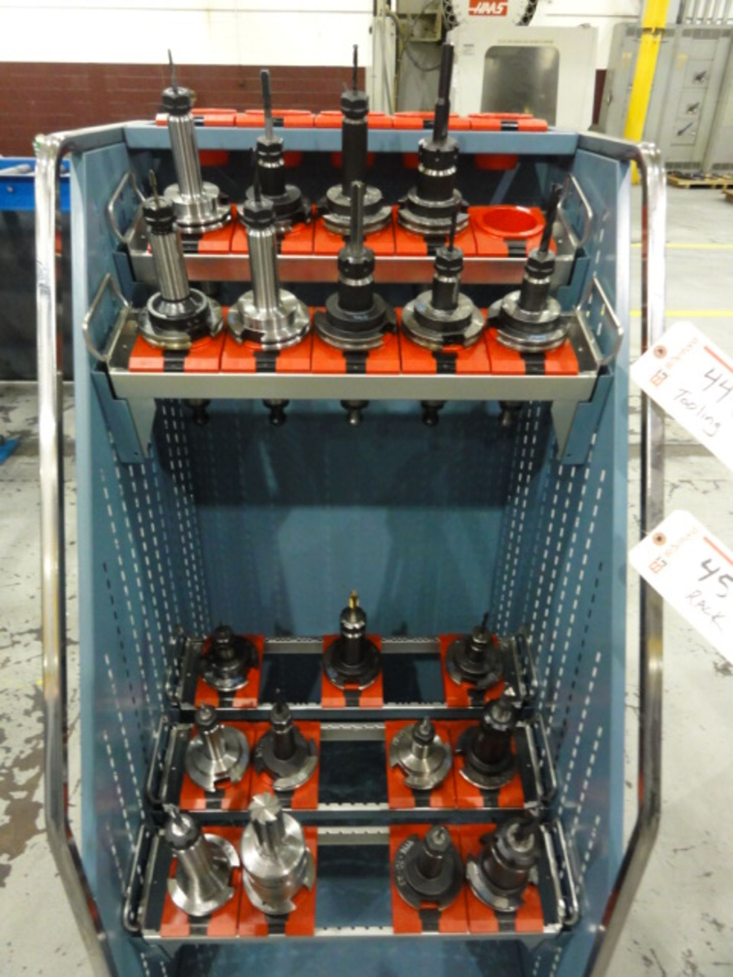Lot of (20) CAT 50 Bolt In and Collet Style Tool Holders w/ Associated Tooling to Include: Facers,