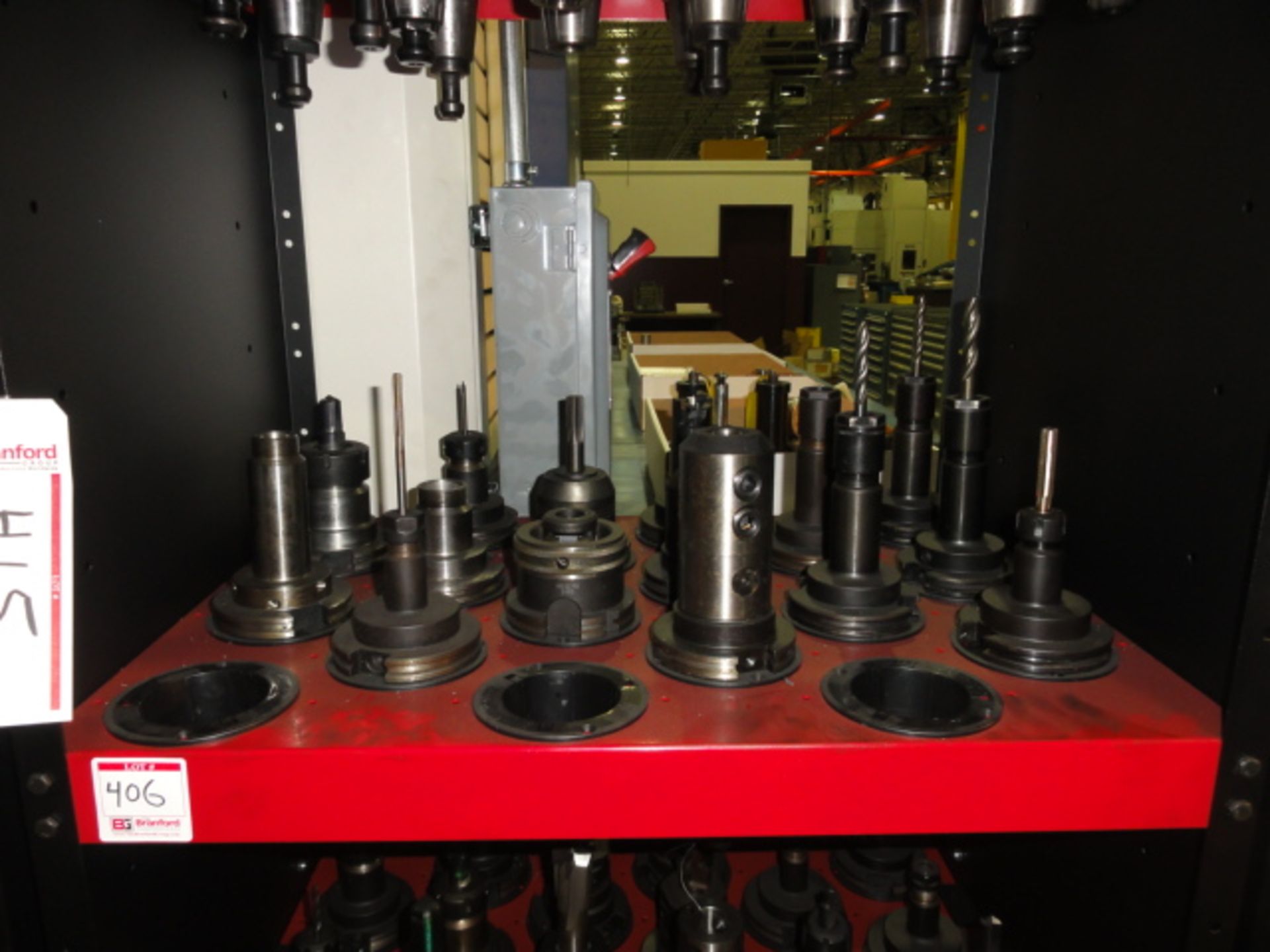 Lot of (15) CAT 50 Bolt In and Collet Style Tool Holders w/ Associated Tooling to Include: Facers,