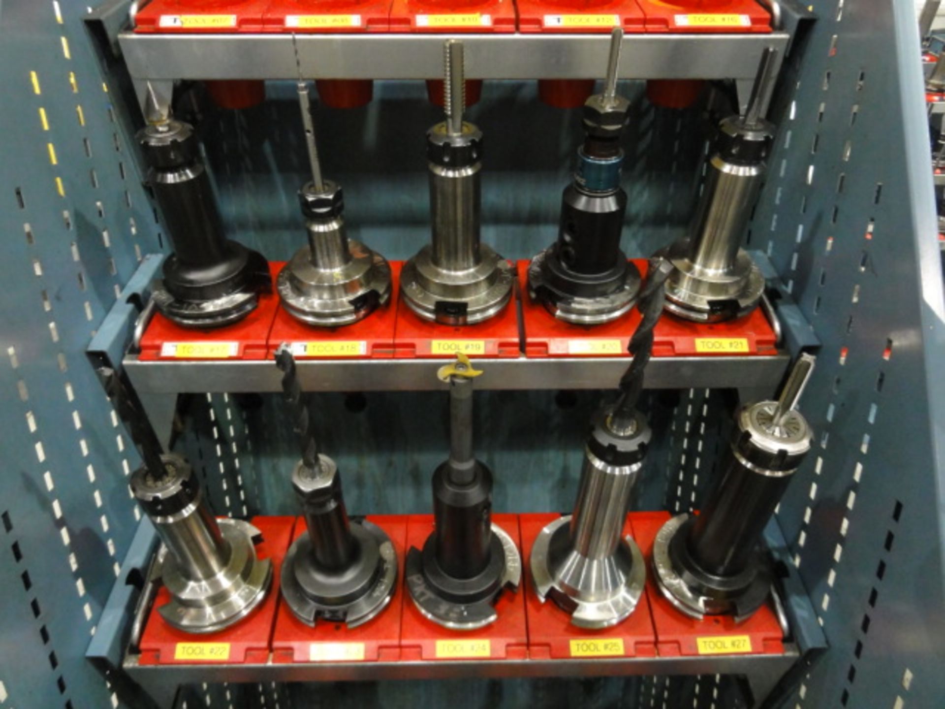 Lot of (20) CAT 50 Bolt In and Collet Style Tool Holders w/ Associated Tooling to Include: Facers, - Image 3 of 3