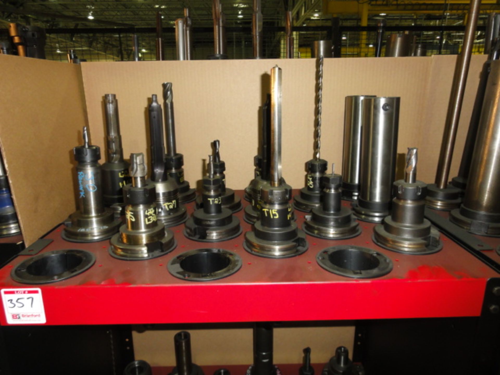 Lot of (15) CAT 50 Bolt In and Collet Style Tool Holders w/ Associated Tooling to Include: Facers,