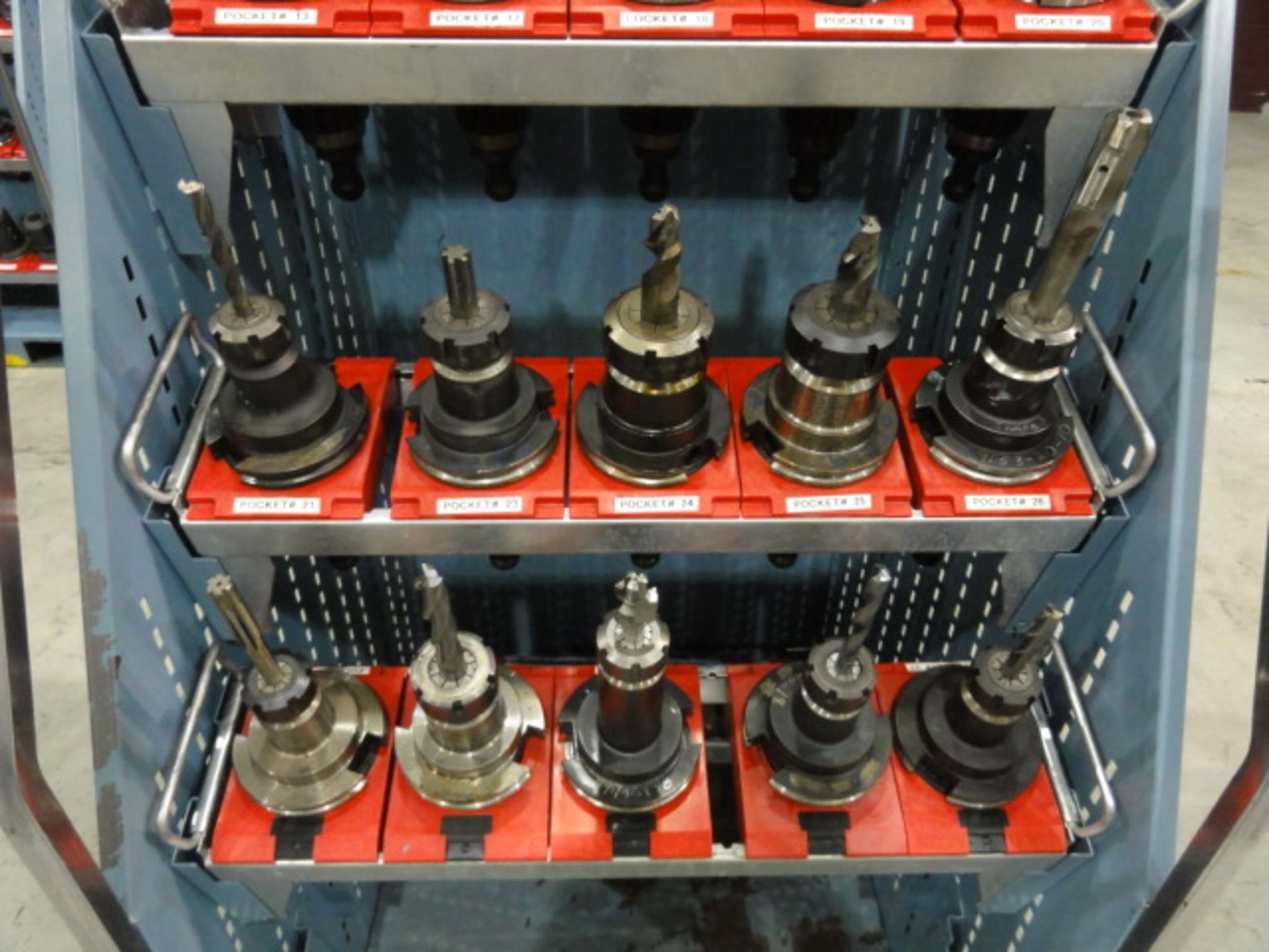 Lot of (25) CAT 50 Bolt In and Collet Style Tool Holders w/ Associated Tooling to Include: Facers, - Image 2 of 3