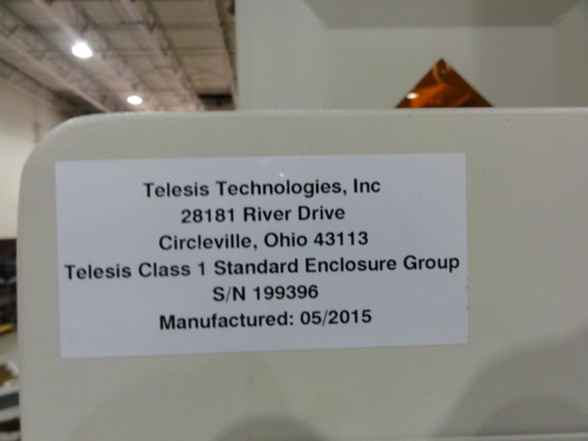 2015 Telesis Technologies Class 1 Standard Laser Marking Enclosure, w/ T-Slot Laser Cutting Table, - Image 5 of 5