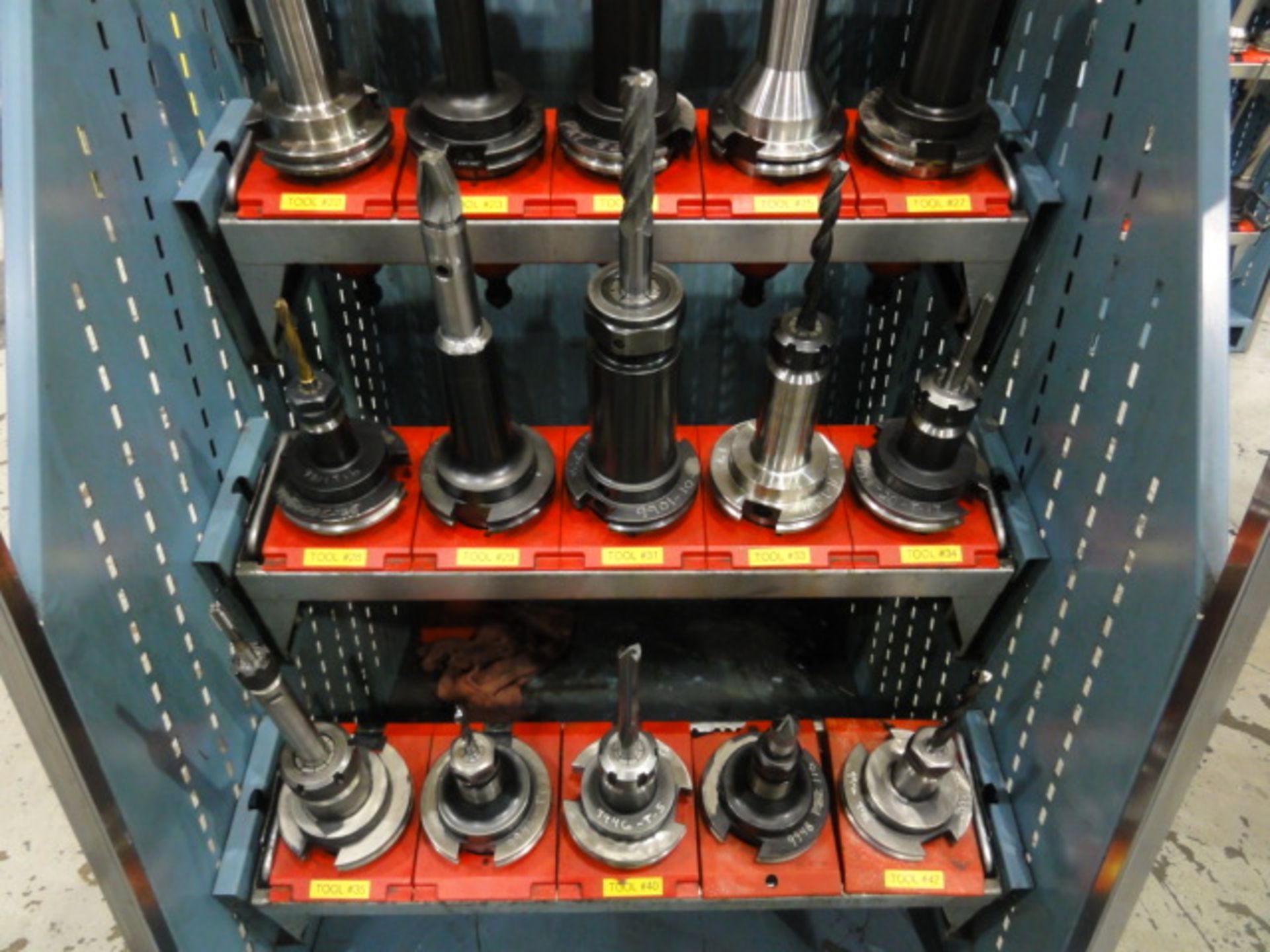 Lot of (20) CAT 50 Bolt In and Collet Style Tool Holders w/ Associated Tooling to Include: Facers, - Image 2 of 3