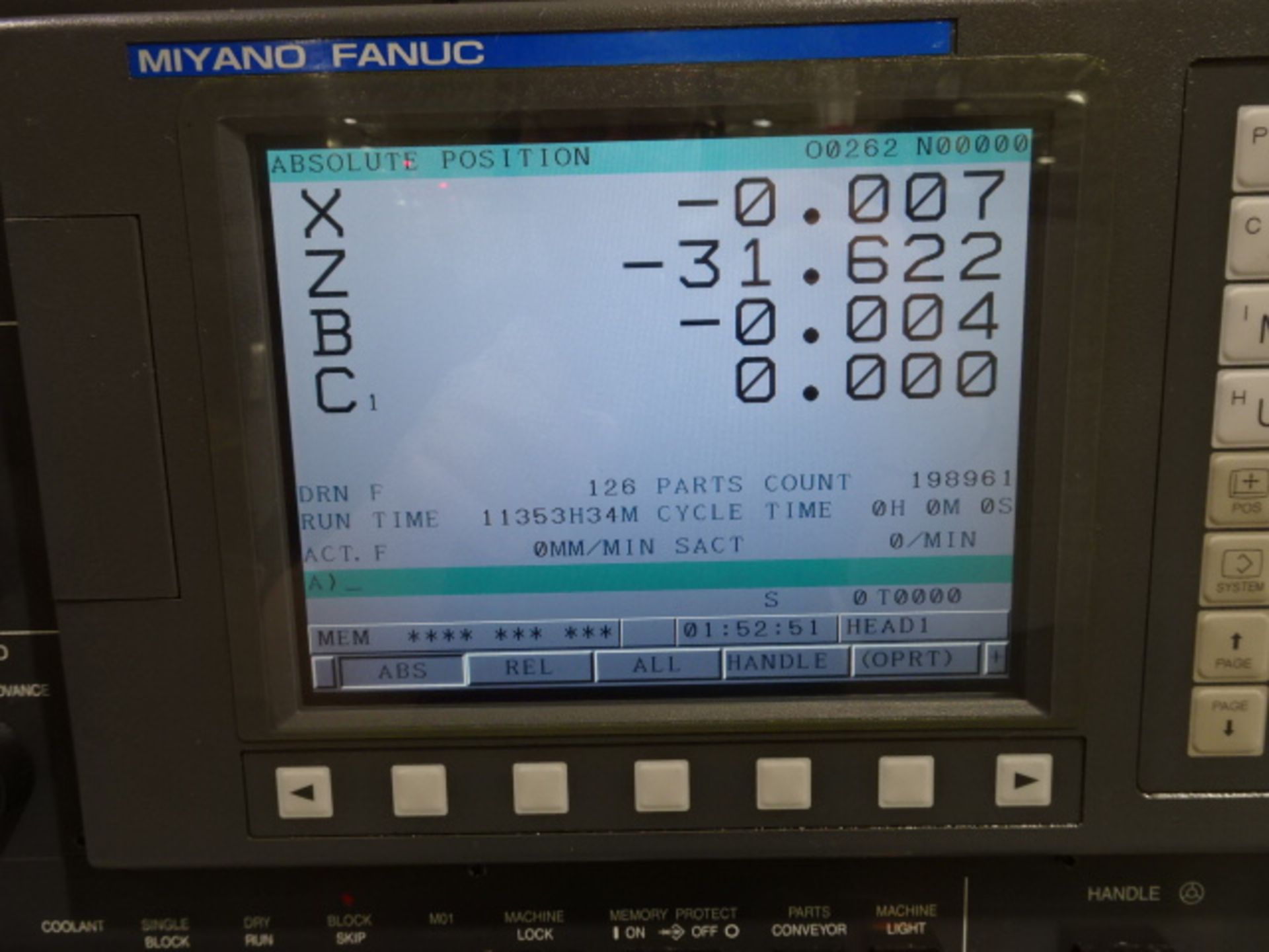 2010 Miyano Model BNA-42S 42mm/1.65" Cap. CNC Turning Center; Spindle: Drive 10-HP; Speeds to 5, - Image 4 of 10