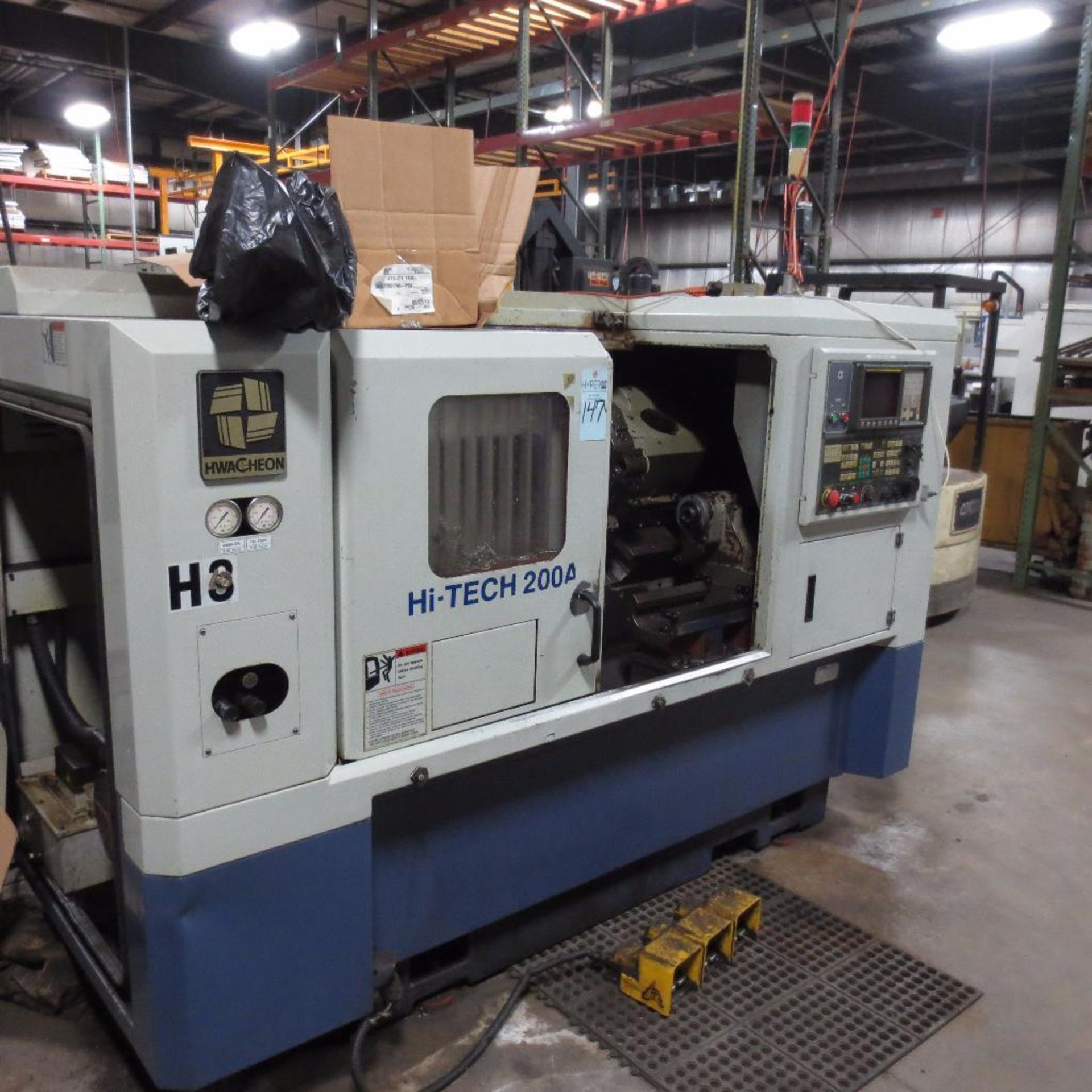 Hwacheon Model HI-Tech 200A I CNC Turning Center, Year 2003, S/N M013351DIF-J, 12-Position Turret,