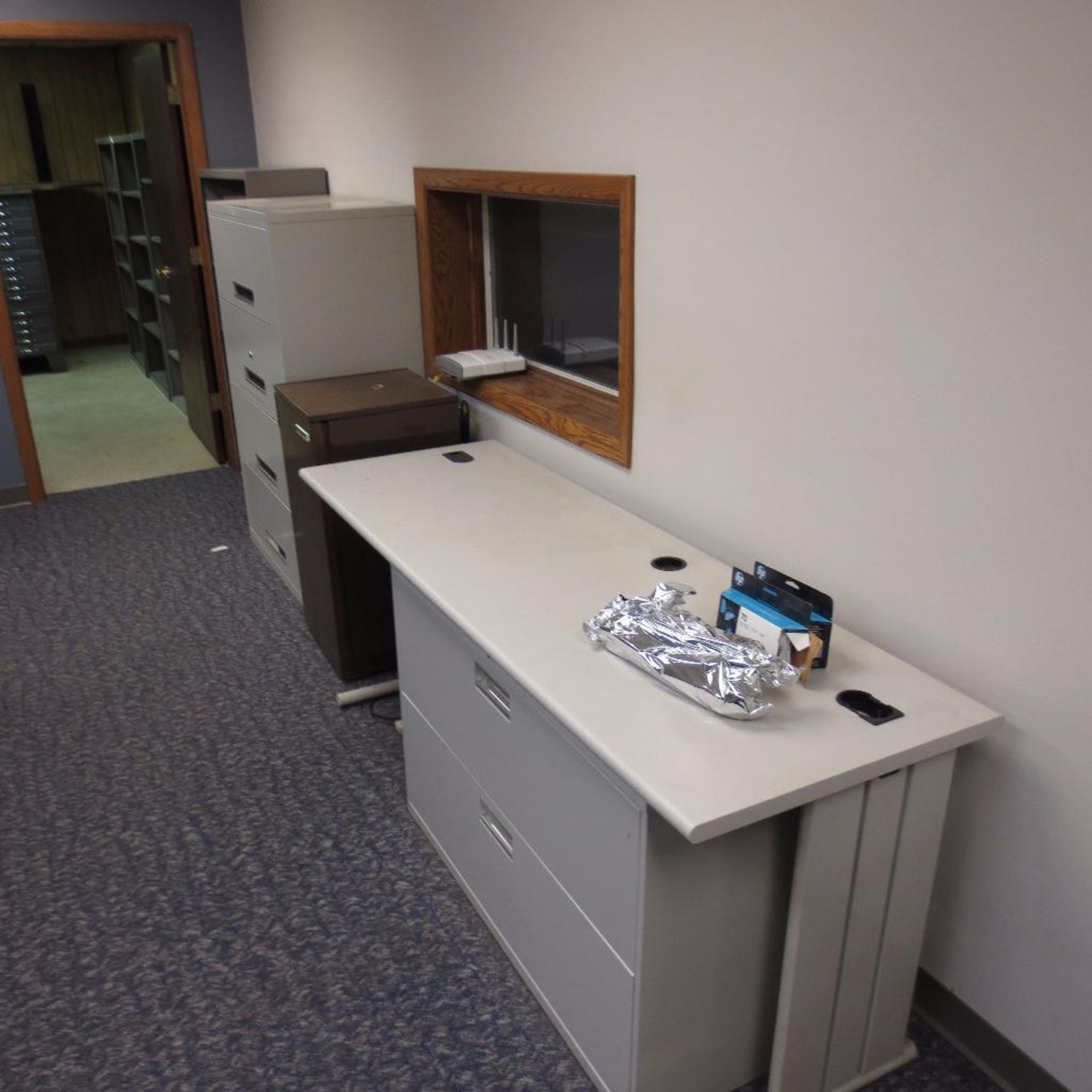 Office Dividers, Desk, File Cabinets and Chairs - Image 6 of 7
