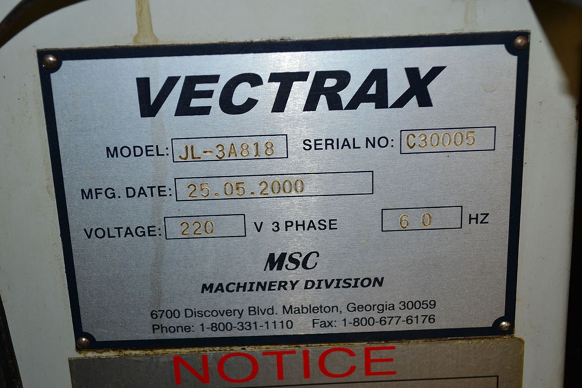 Vectrax JL-3A818 8″ x 18″ Hydraulic Automatic Surface Grinder - Image 10 of 11