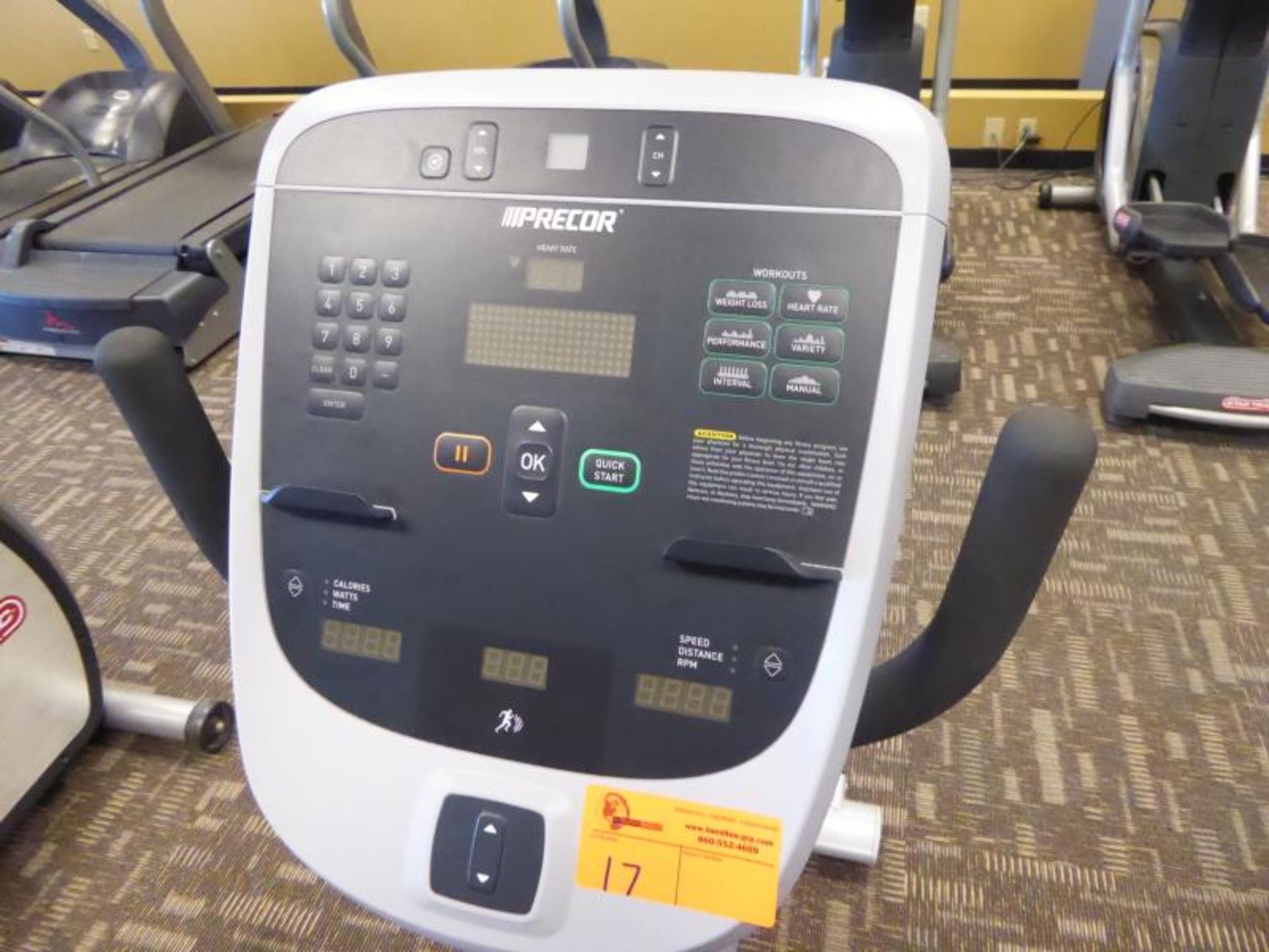 Recumbent Exercise Bike by Precor, SN: AXHGG23130010 AXHGG23130010 - Image 2 of 2