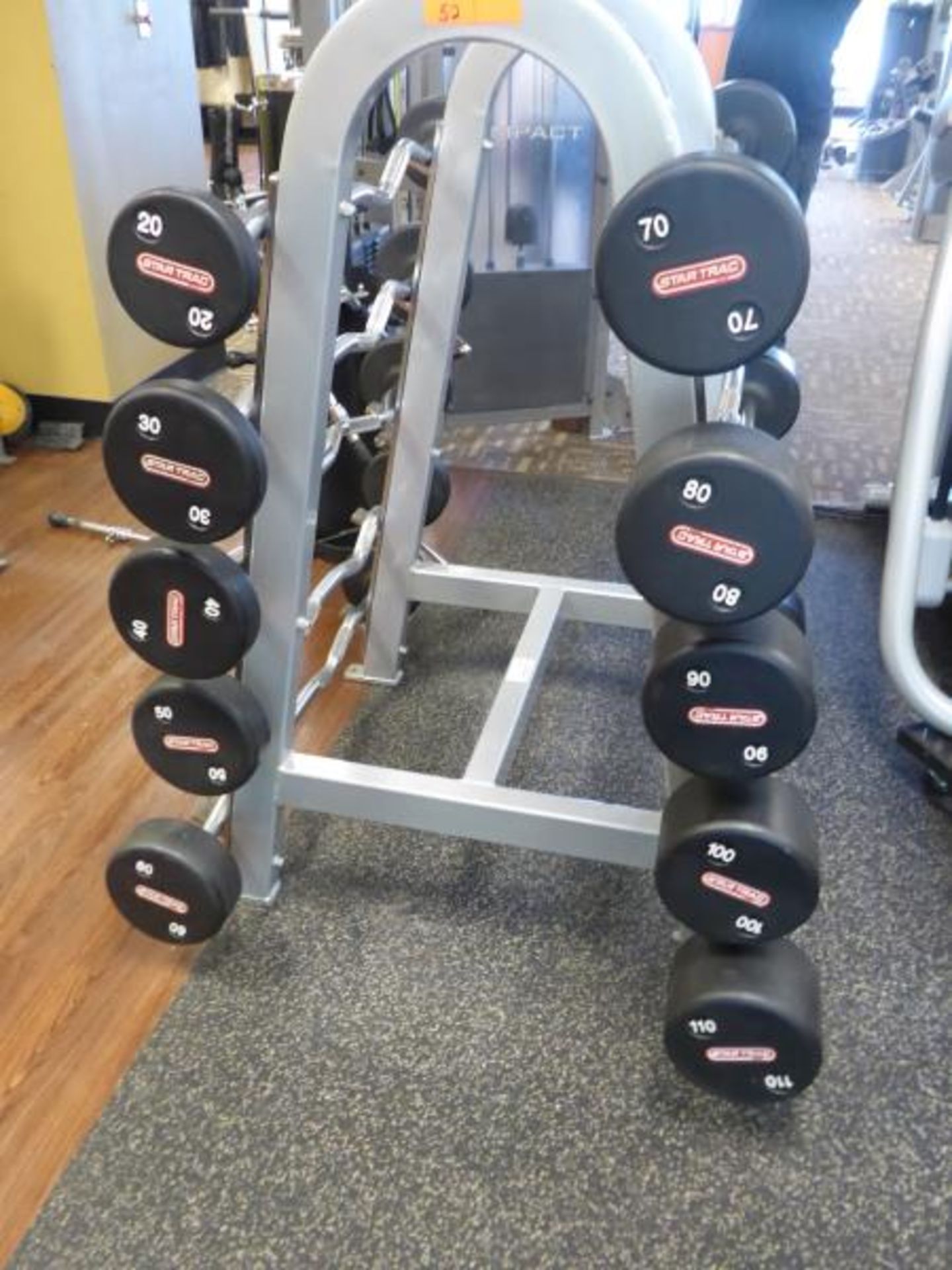 Curl Bar A-Frame Rack w/ 10 Bars 2-110lbs - Image 3 of 5