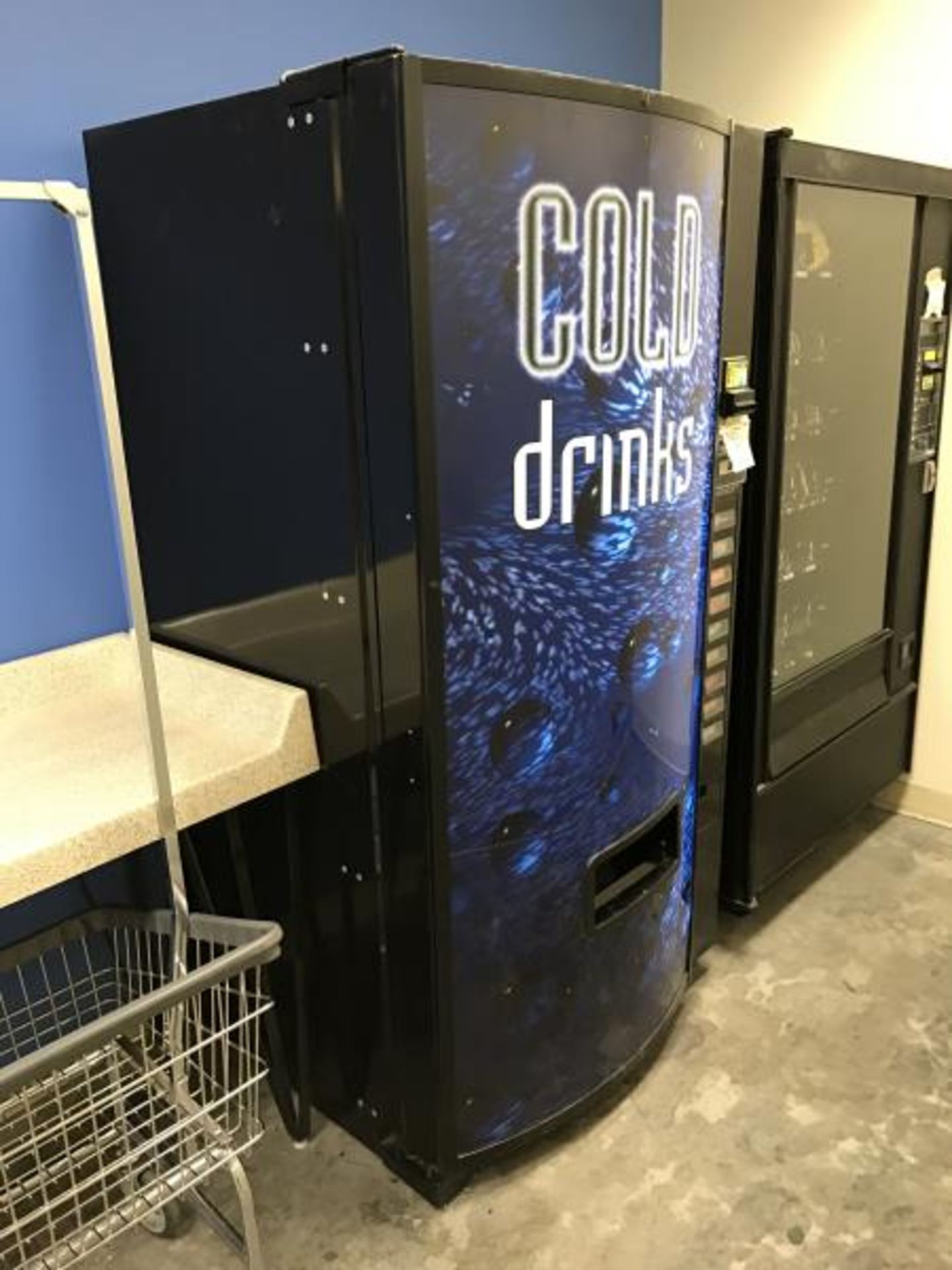 Cold Drink Machine, Refrigeration Works, Needs New Coin Box New Coin Box