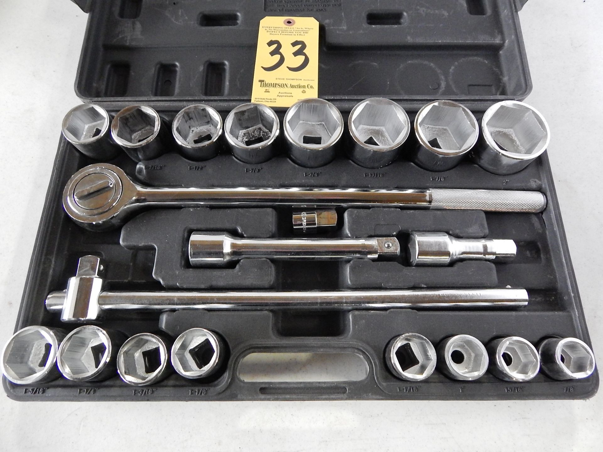 Tool Shop Ratchet and Socket Set, 7/8"-2", 3/4" Drive