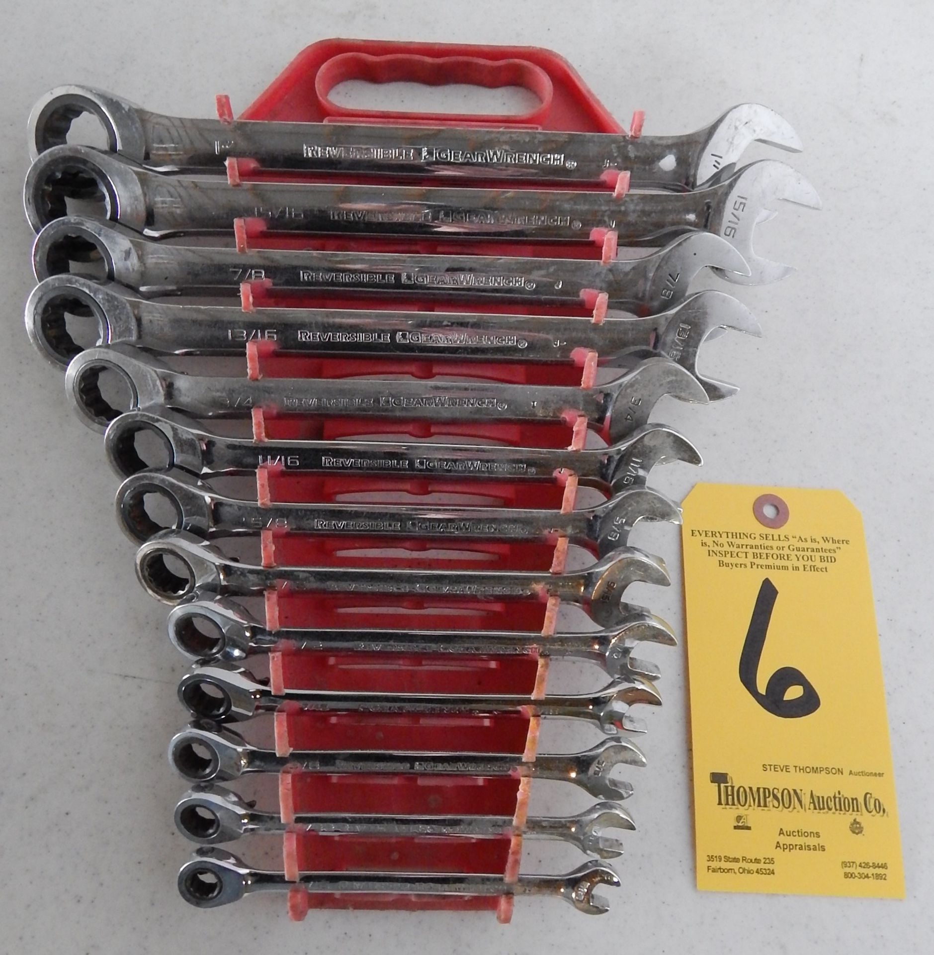 Gearwrench Reversible Wrench Set, 516"-1"