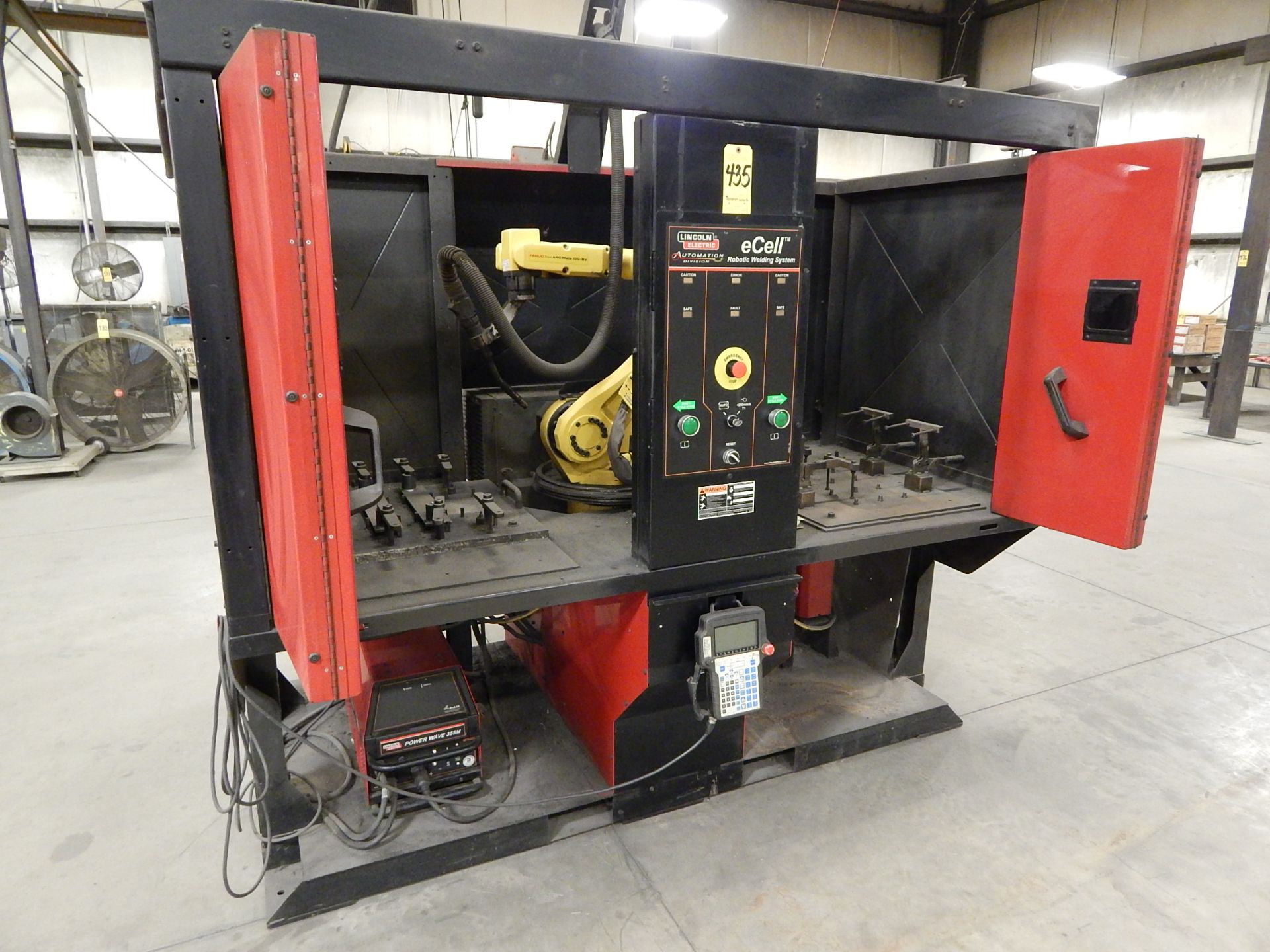 Lincoln E-Cell Robotic Welding Cell, 2-Position, Enclosure, with Fanuc Arc Mate 100i-Be Robot and - Image 3 of 15