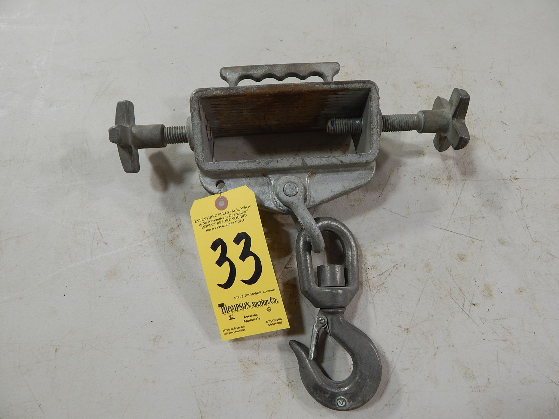 Vestil Model S Forklift Lifting Hook, 4,000 lb. cap.