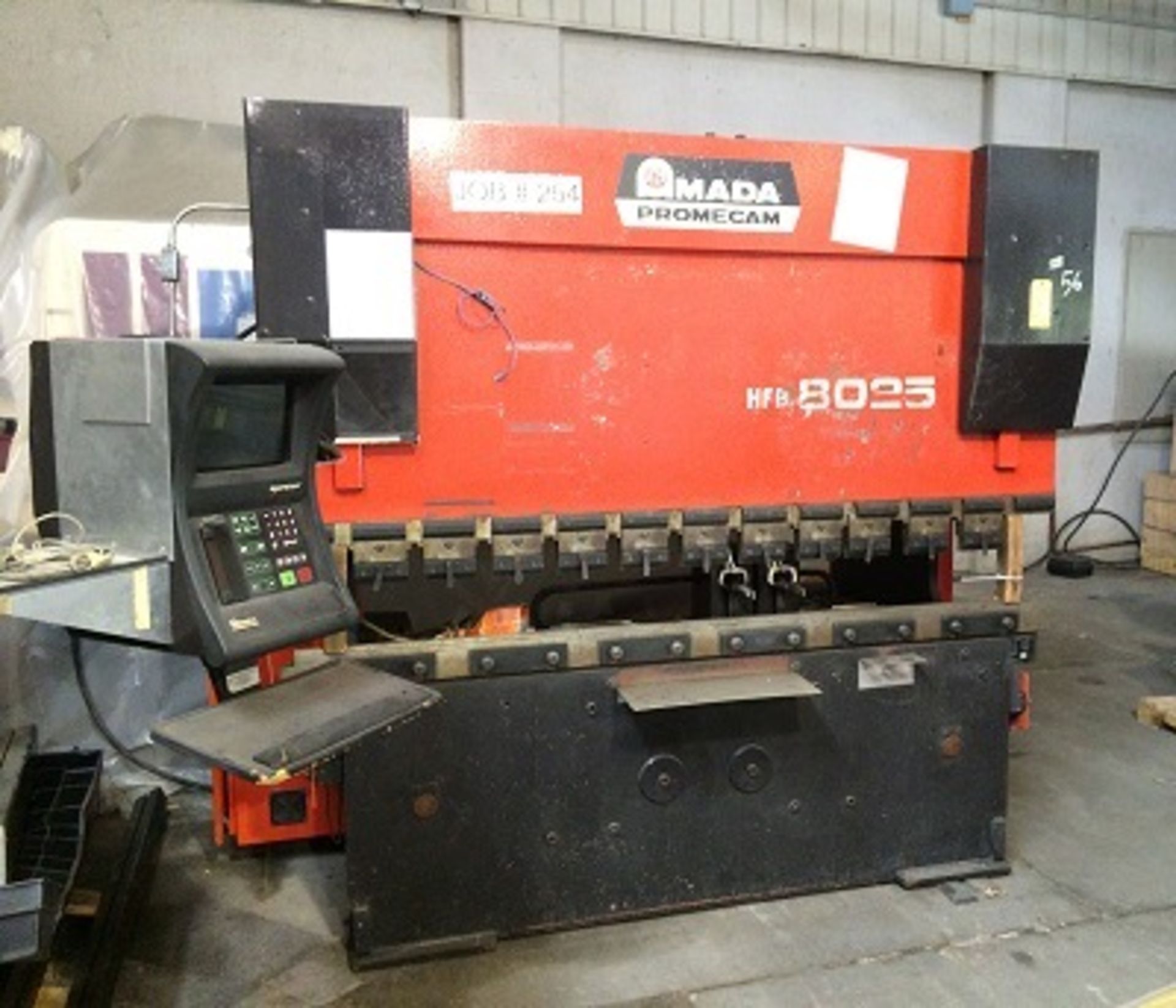 Amada HFB-8025 CNC Hydraulic Press Brake, s/n HFBO-80-25-R970604. New 1997, Operateur CNC Control, - Image 2 of 9