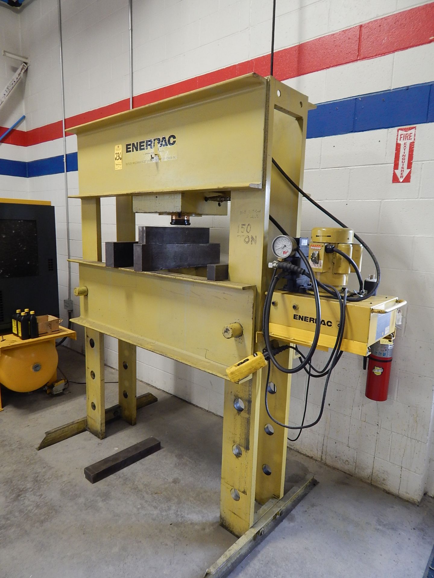 Enerpac 150 Ton H-Frame Hydraulic Shop Press with Enerpac Model PEN3005B Hydraulic Power Unit - Image 3 of 3