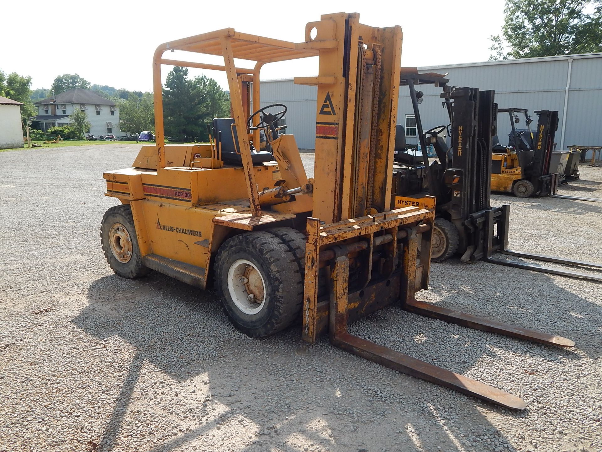 Allis Chalmers Model ACP130 Fork Lift, s/n AMF110894, 12,900 Lb. Capacity, Gas, All Terrain Tires, - Image 4 of 10