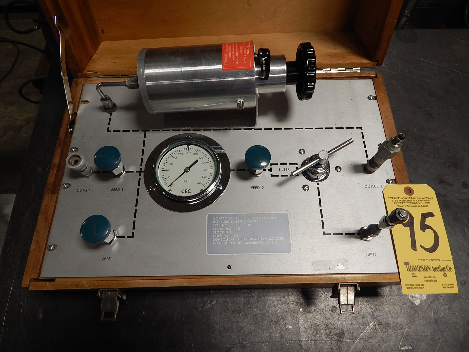 Bell & Howell CEC Model 6-201 Pressure Standard, with Weights and Consolidated Electrodynamics Model