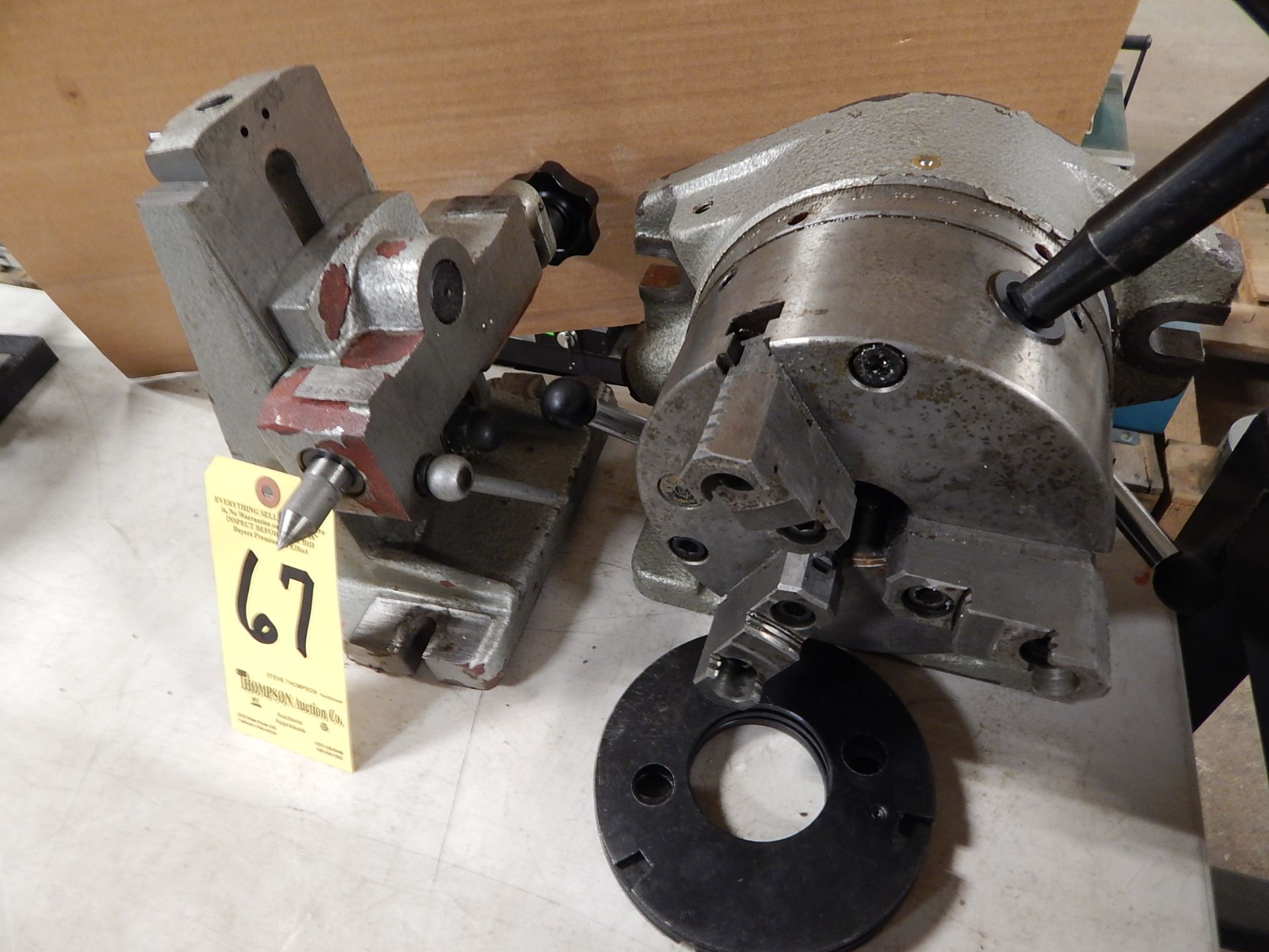 Indexer with 6 Inch 3-Jaw Chuck and Tailstock