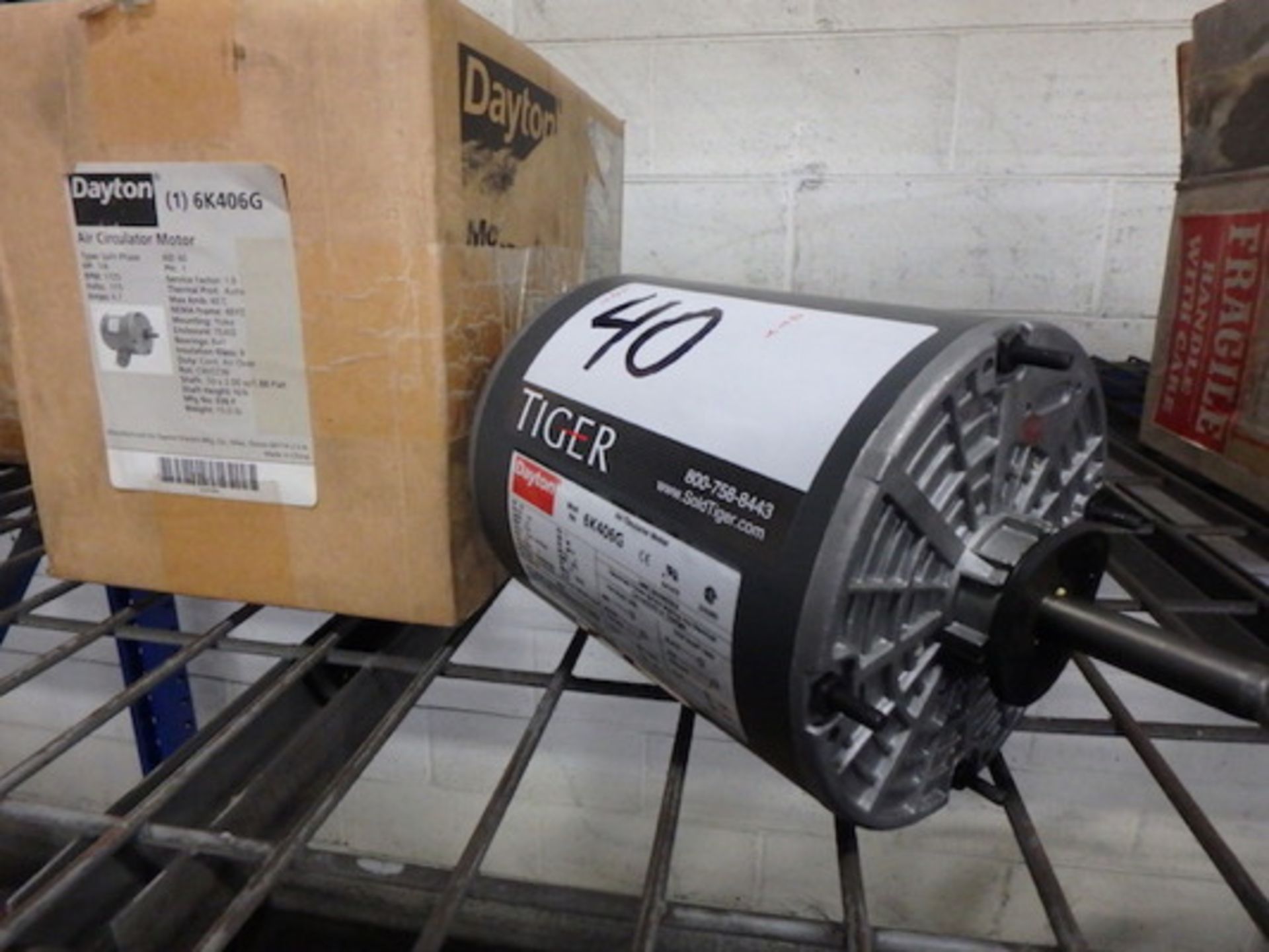 Dayton 1/4 HP Electric Motor, Single Phase, 4.7 Amps, Continuous Air Over, (New) (Asset Location: