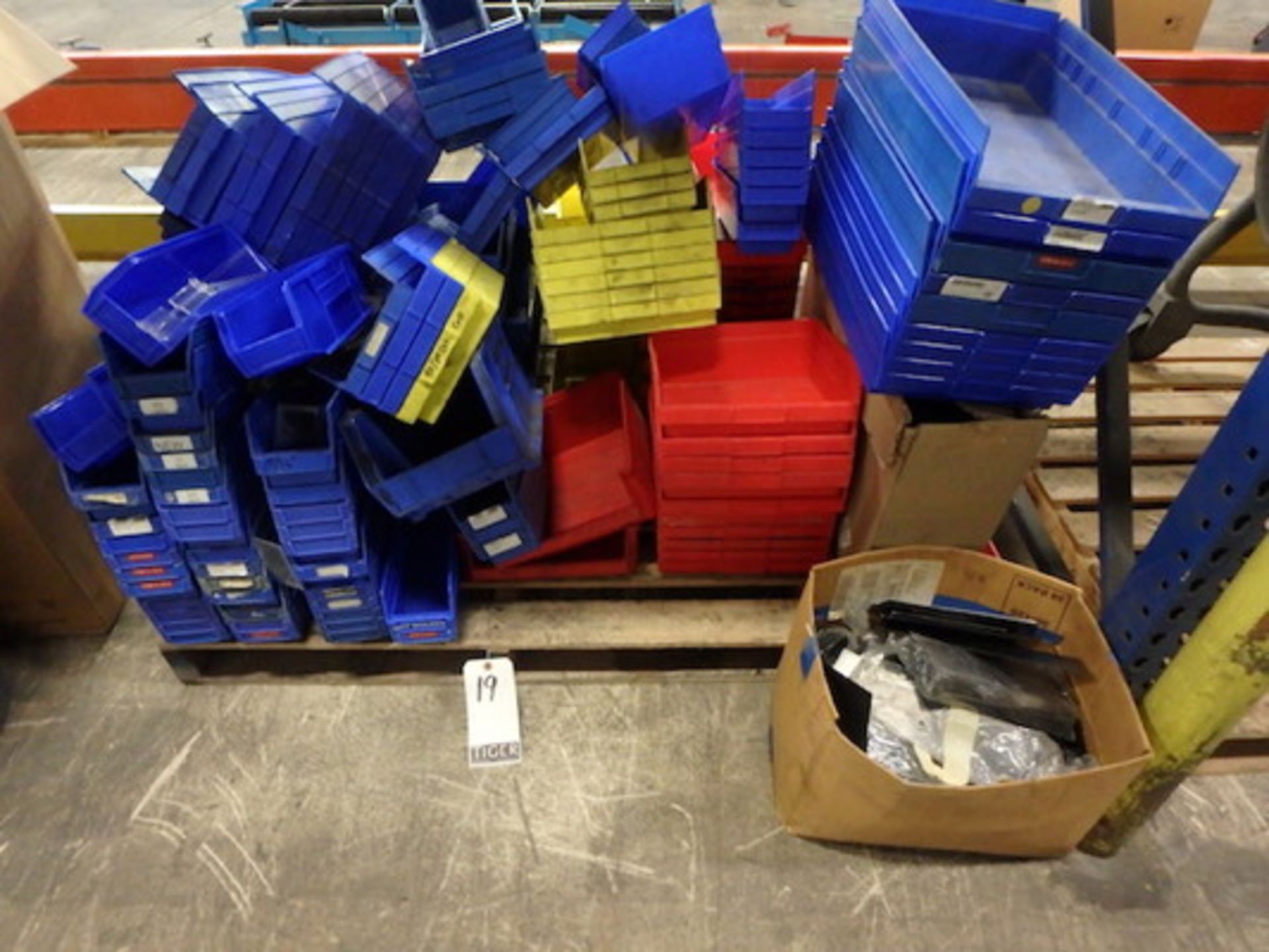 Lot of: Assorted Plastic Bins and Dividers, (on Pallet) (Asset Location: Warehouse), (Site Location: