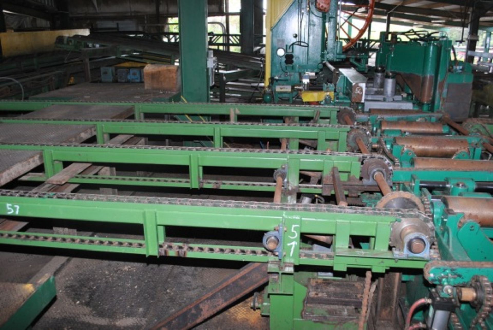 TRANSFER DECK FROM MILL, 20' 4 STRAND W/78 CHAIN; W/DRIVE MOTOR; NO GEAR DRIVE - Image 2 of 3