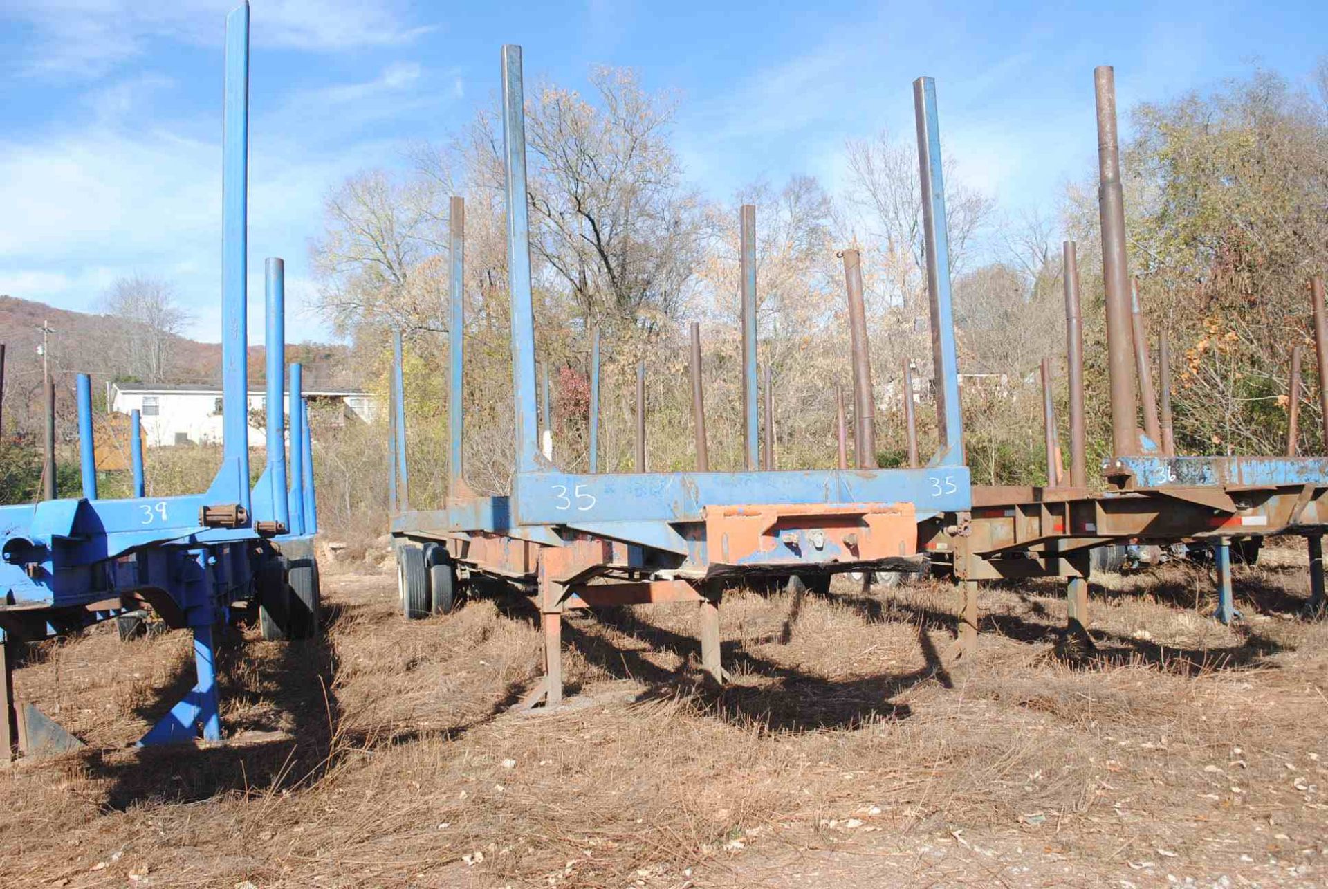 40' DOUBLE BUNK LOG TRAILER; NO TITLE, BILL OF SALE ONLY