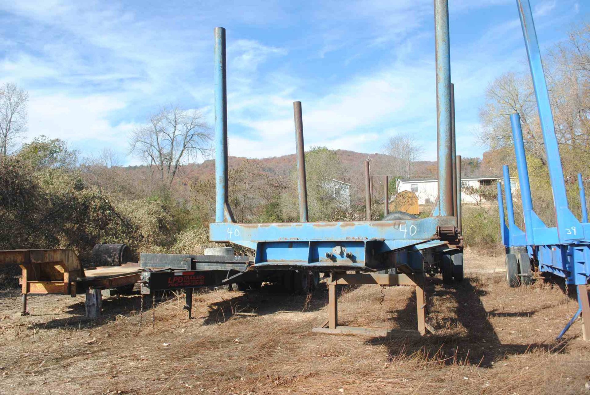 40' DOUBLE BUNK LOG TRAILER; NO TITLE, BILL OF SALE ONLY