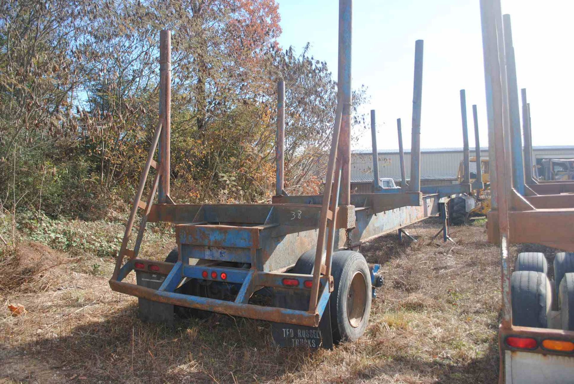 40' DOUBLE BUNK LOG TRAILER NEED REPAIRS; NO TITLE, BILL OF SALE ONLY - Image 3 of 3