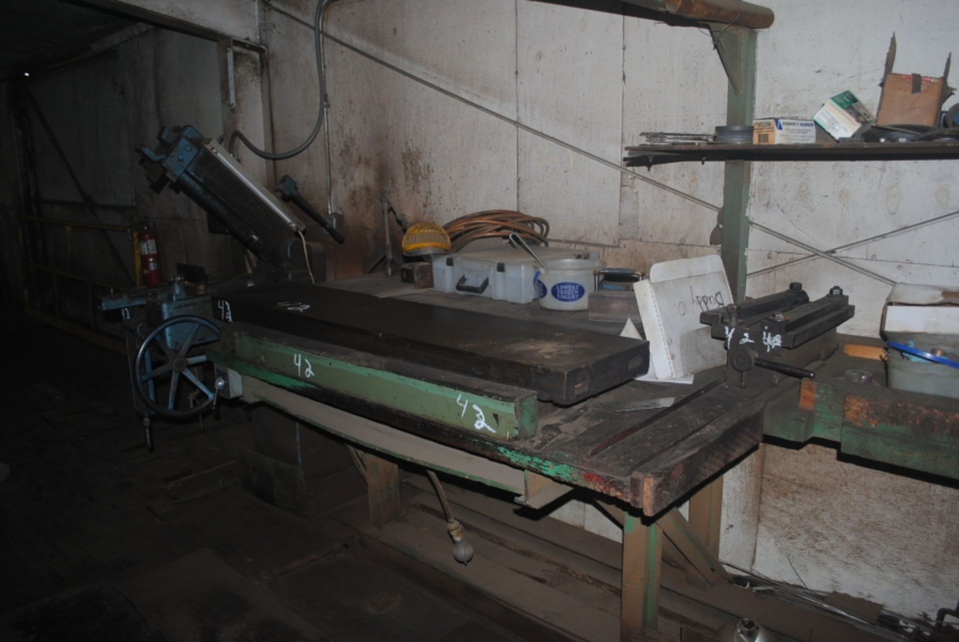 ARMSTRONG STRETCHER ROLL W/HAMMERING BLOCK & WORK TABLE; W/TOOLS; W/WELDING CLAMP - Image 2 of 3