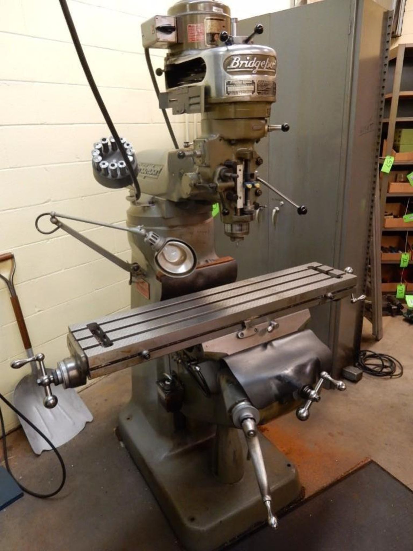 Bridgeport Model 1J Vertical Mill, 9" x 42" Table, Step Pulley Speed Changes: 67-2720 RPM, - Image 2 of 14