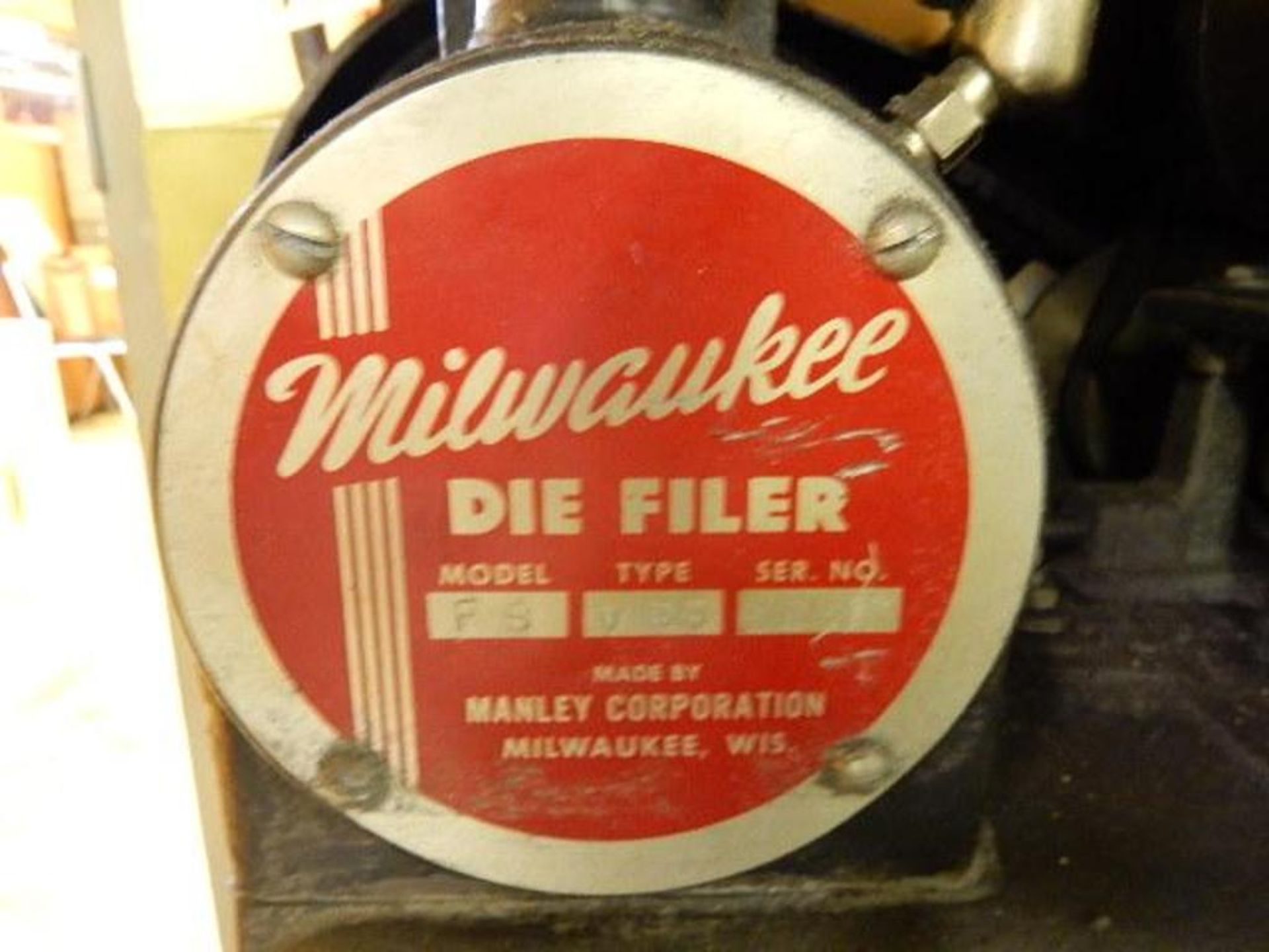 Milwaukee Model FS Type VS8 Die Filer, On Stand, 1 Phase, s/n 5857 - Image 7 of 7