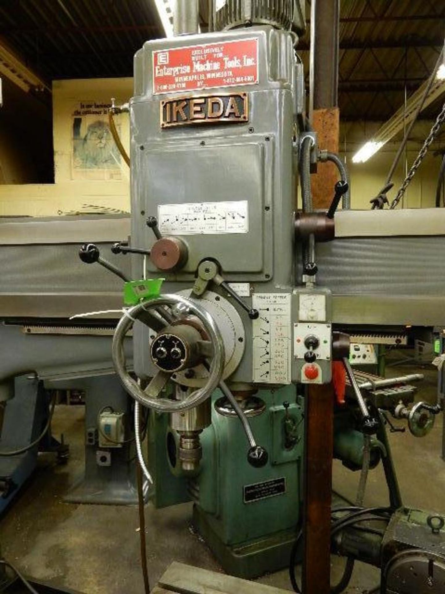 Ikeda Model RM-1375 Radial Arm Drill, 13" Column, 5' Arm, 30-1500 RPM Spindle Speeds, 26.5" - Image 18 of 27